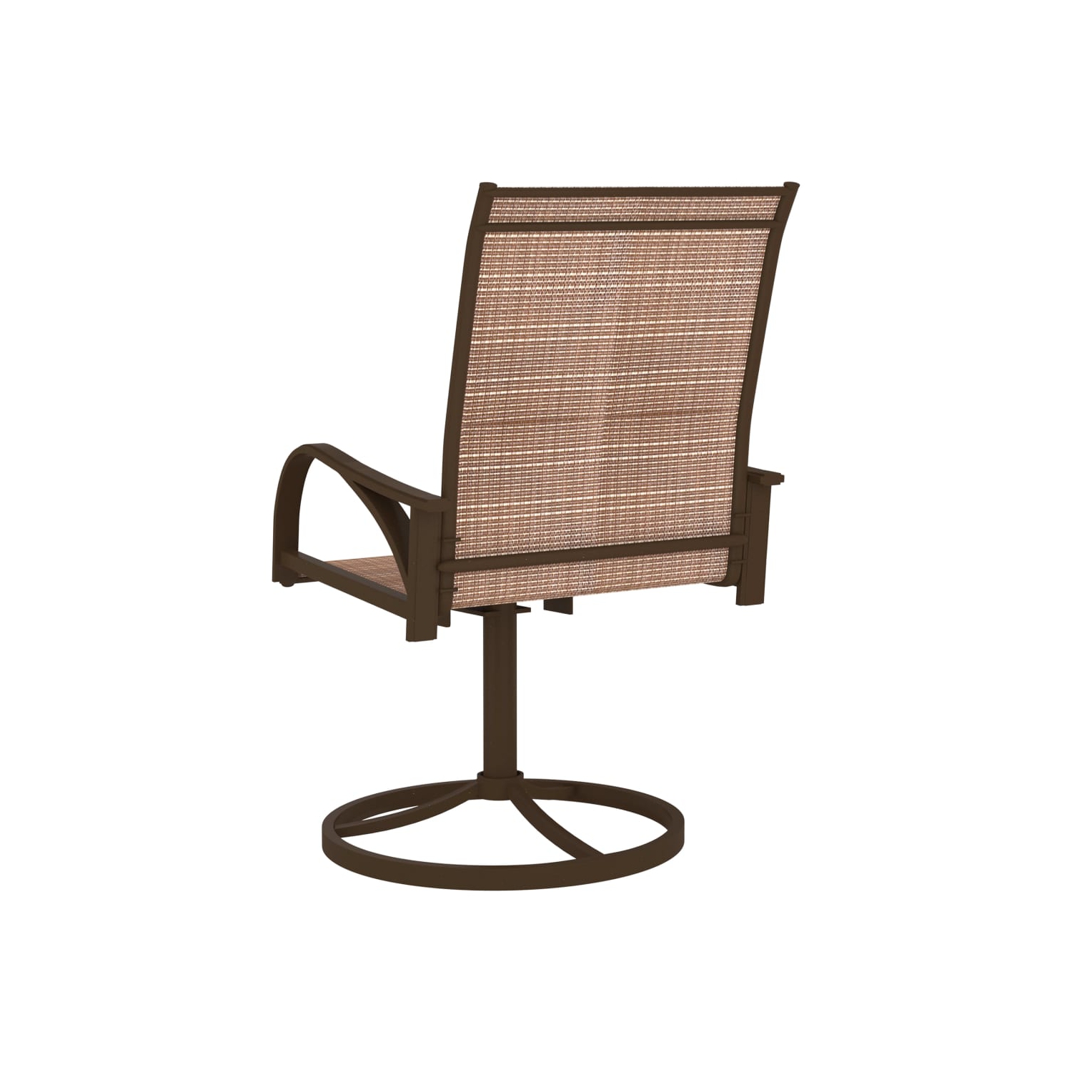 Chaises pivotantes de jardin vidaXL 2 pièces Textilene et Steel Brown