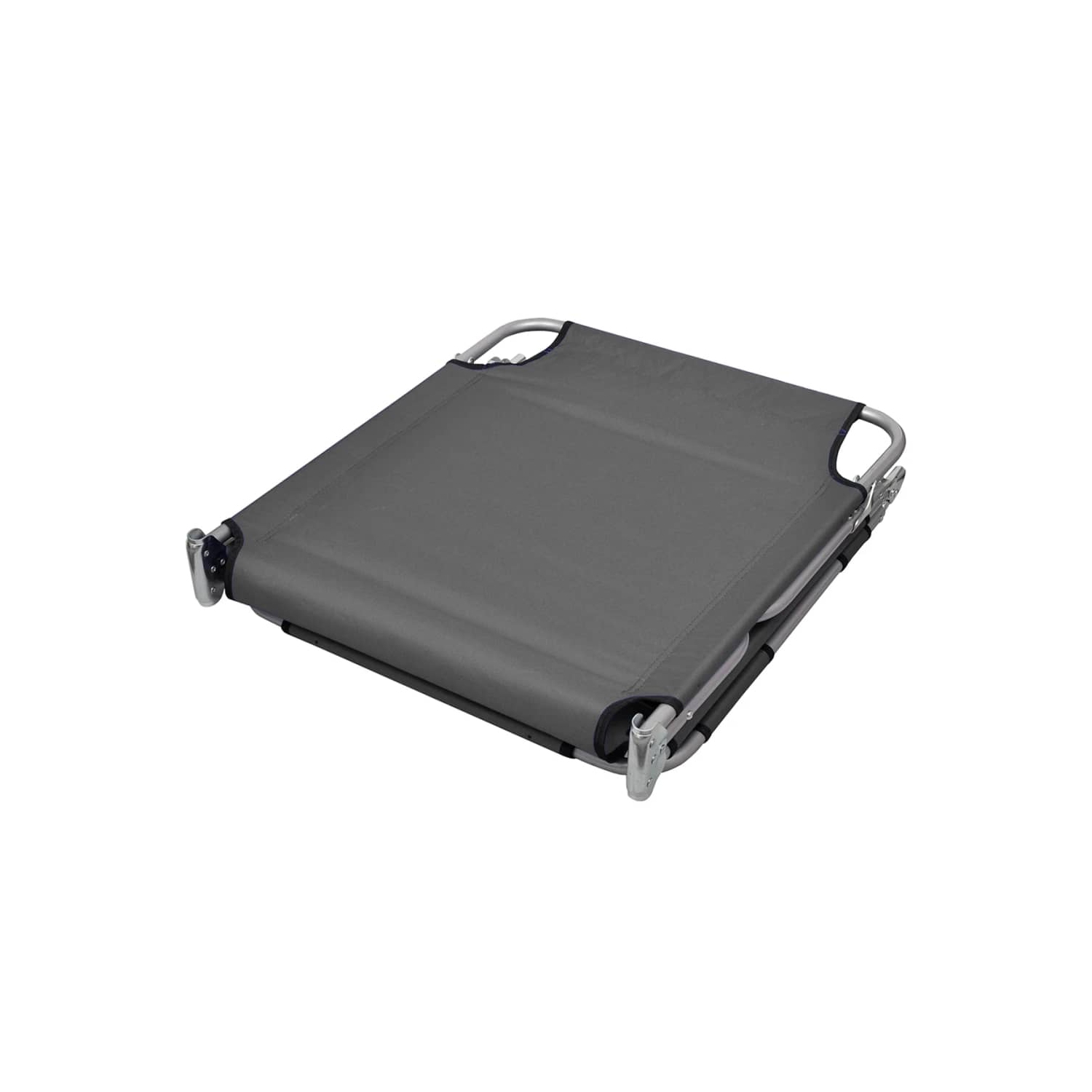 vidaXL Foldable Sunlounger with Head Cushion Adjustable Backrest Grey