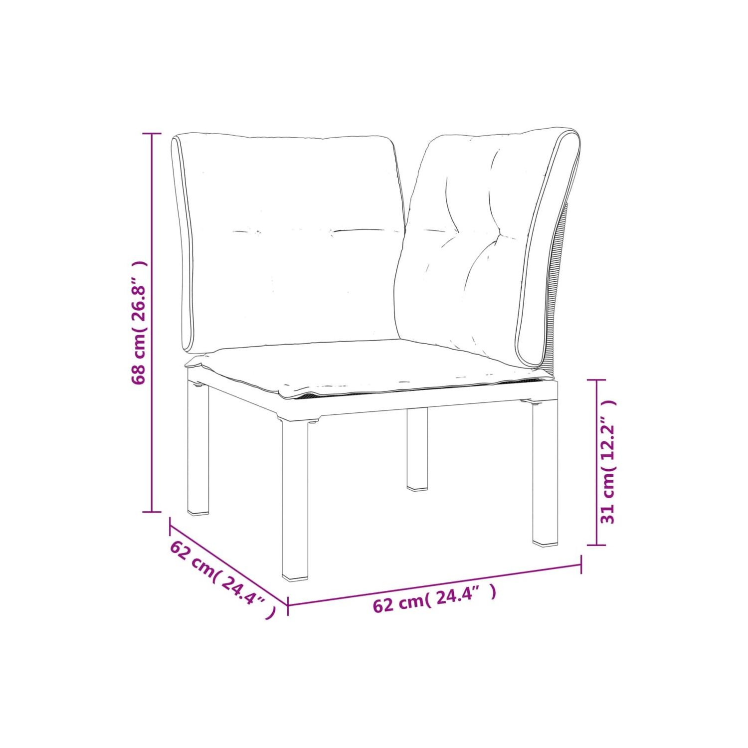 vidaXL 4 Piece Garden Lounge Set Black and Grey Poly Rattan