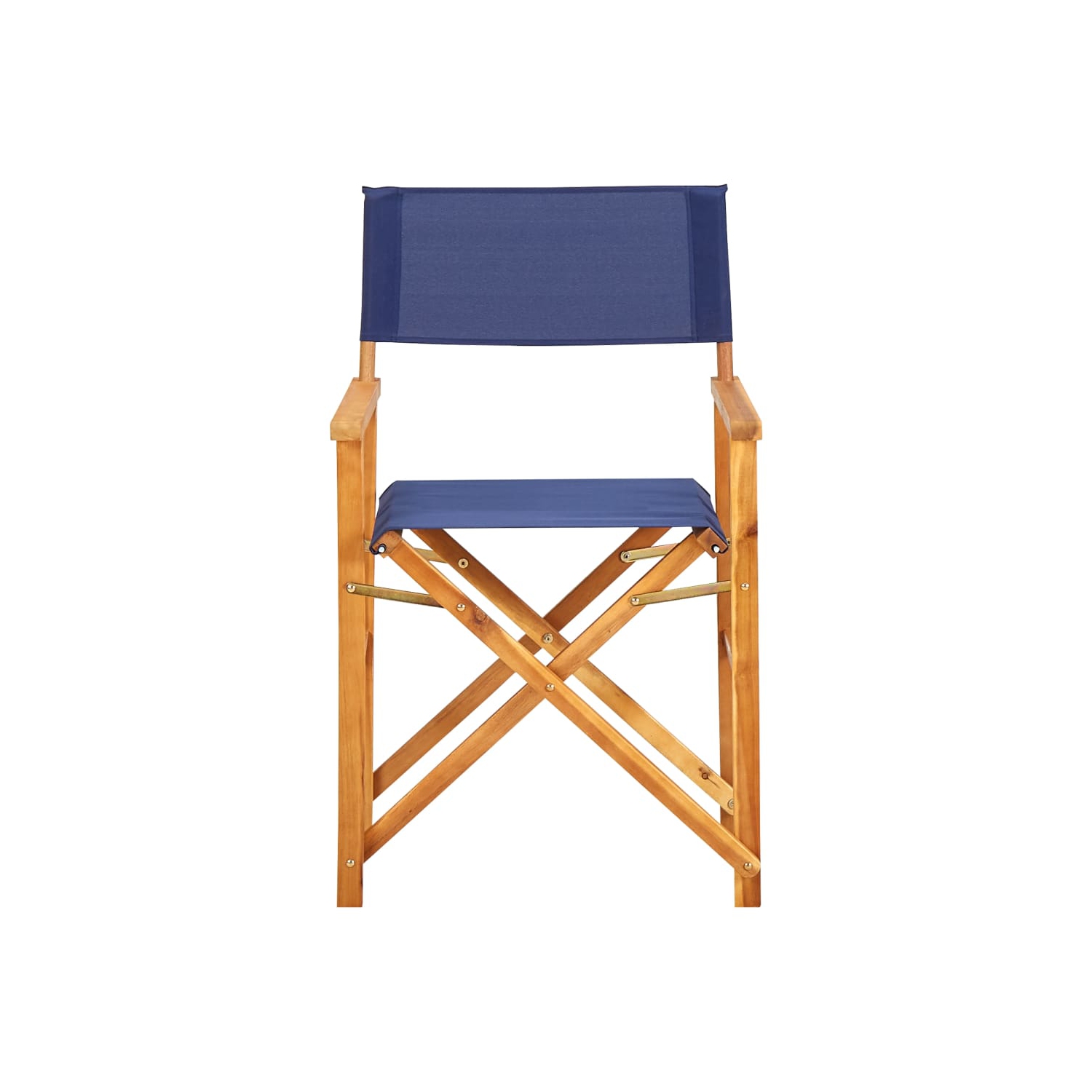 Chaises de réalisateur vidaXL 2 pièces en bois d'acacia massif bleu