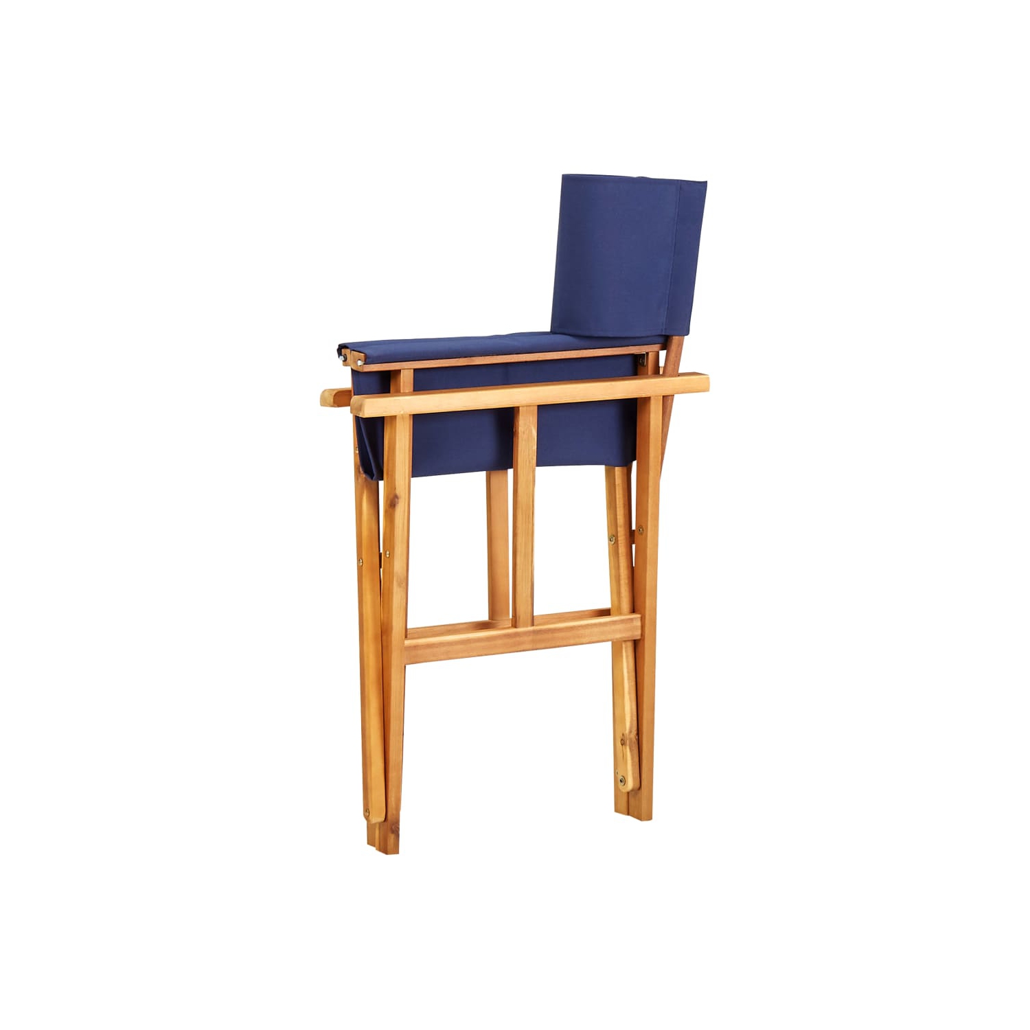Chaises de réalisateur vidaXL 2 pièces en bois d'acacia massif bleu