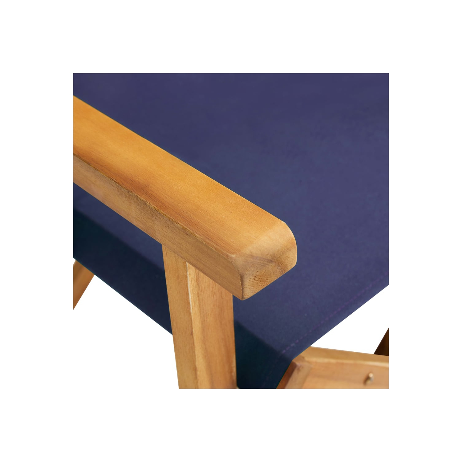 Chaises de réalisateur vidaXL 2 pièces en bois d'acacia massif bleu