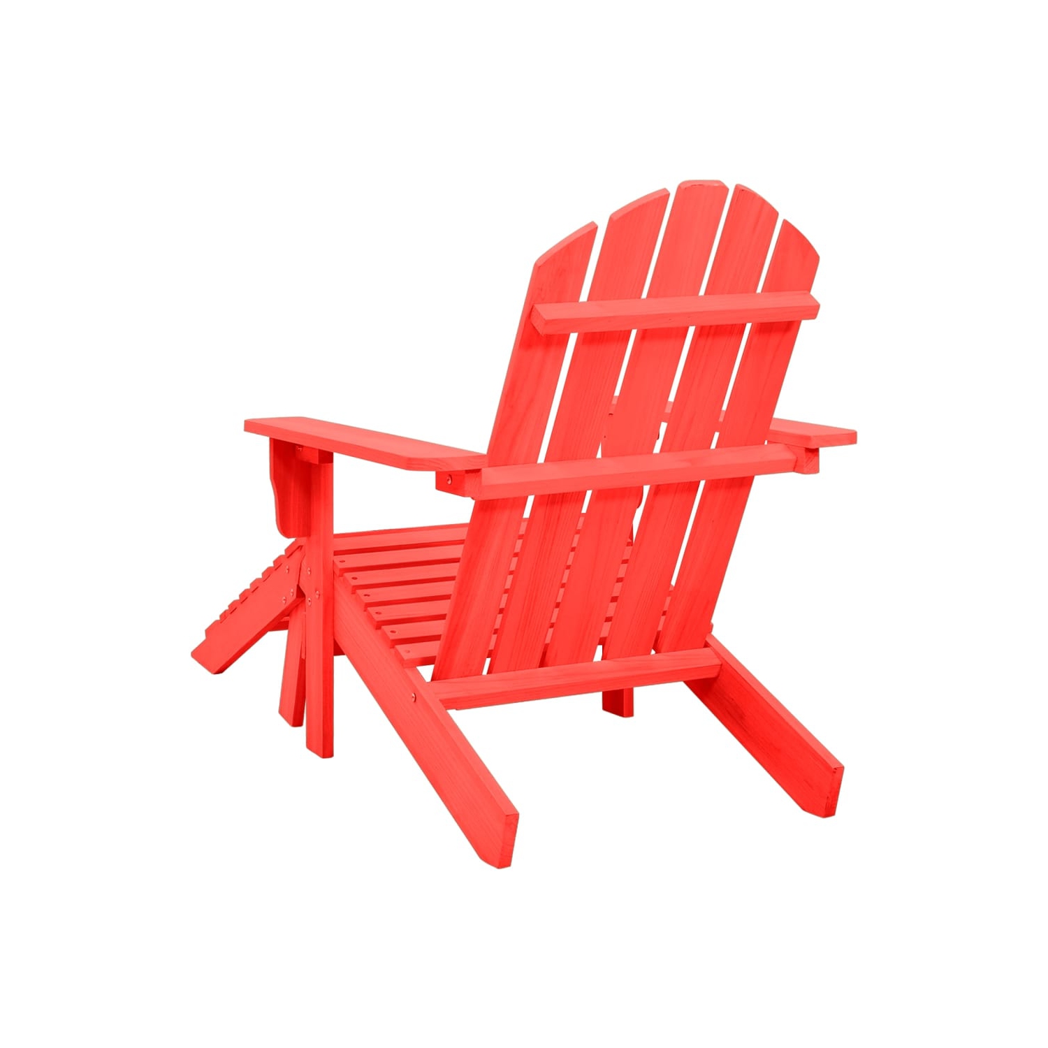 Fauteuil Adirondack Garden avec pouf en bois de sapin rouge