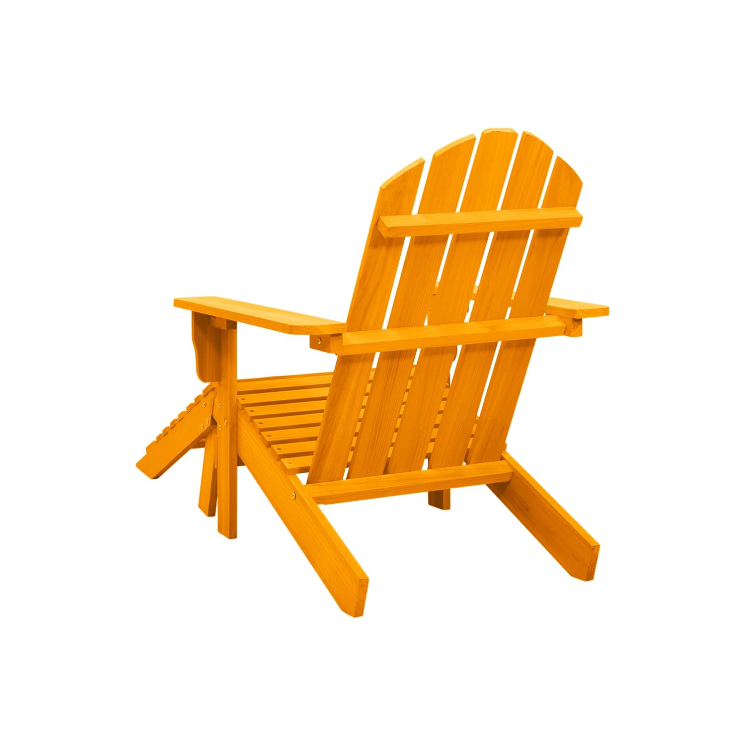 Fauteuil Adirondack Garden avec pouf en bois de sapin massif, orange