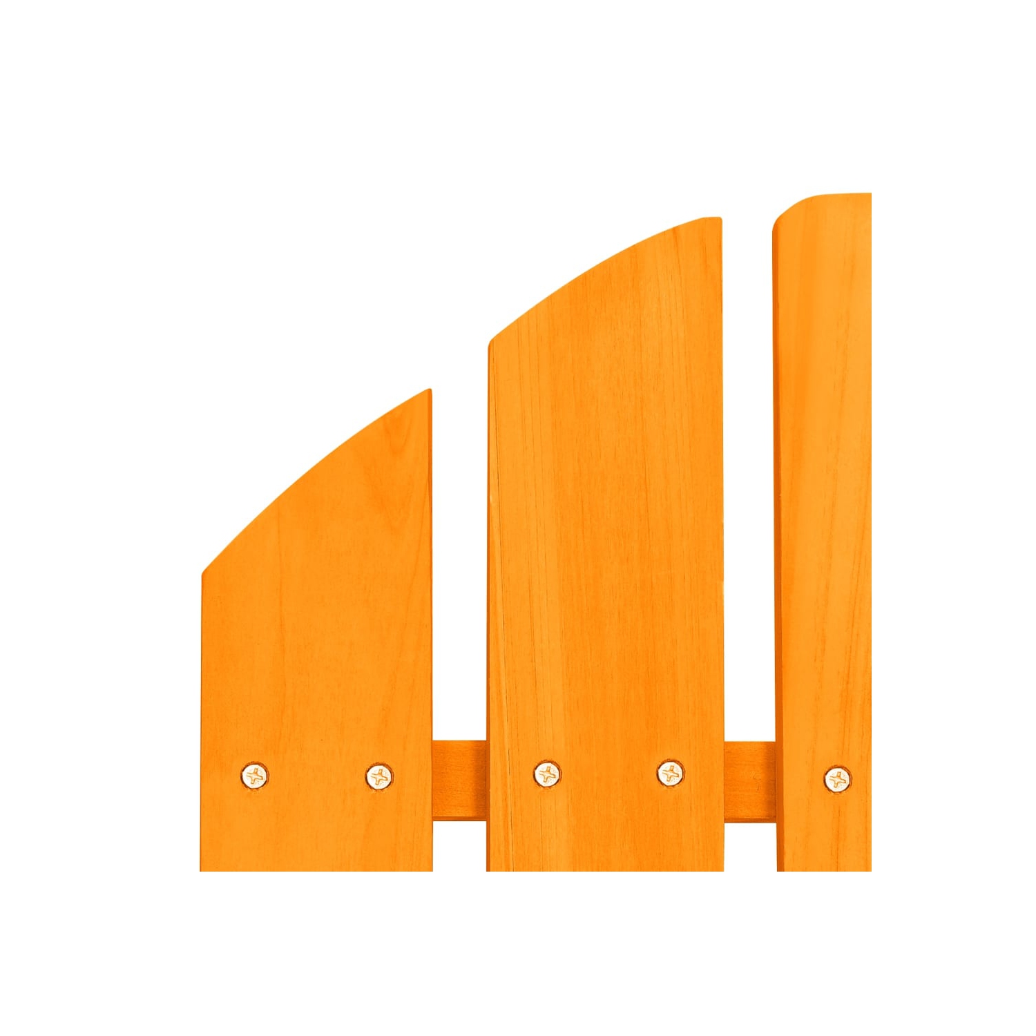 Fauteuil Adirondack Garden avec pouf en bois de sapin massif, orange