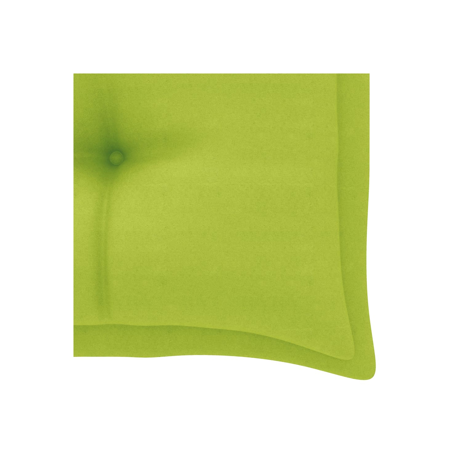 vidaXL Garden Bench with Bright Green Cushion 112 cm Solid Teak Wood