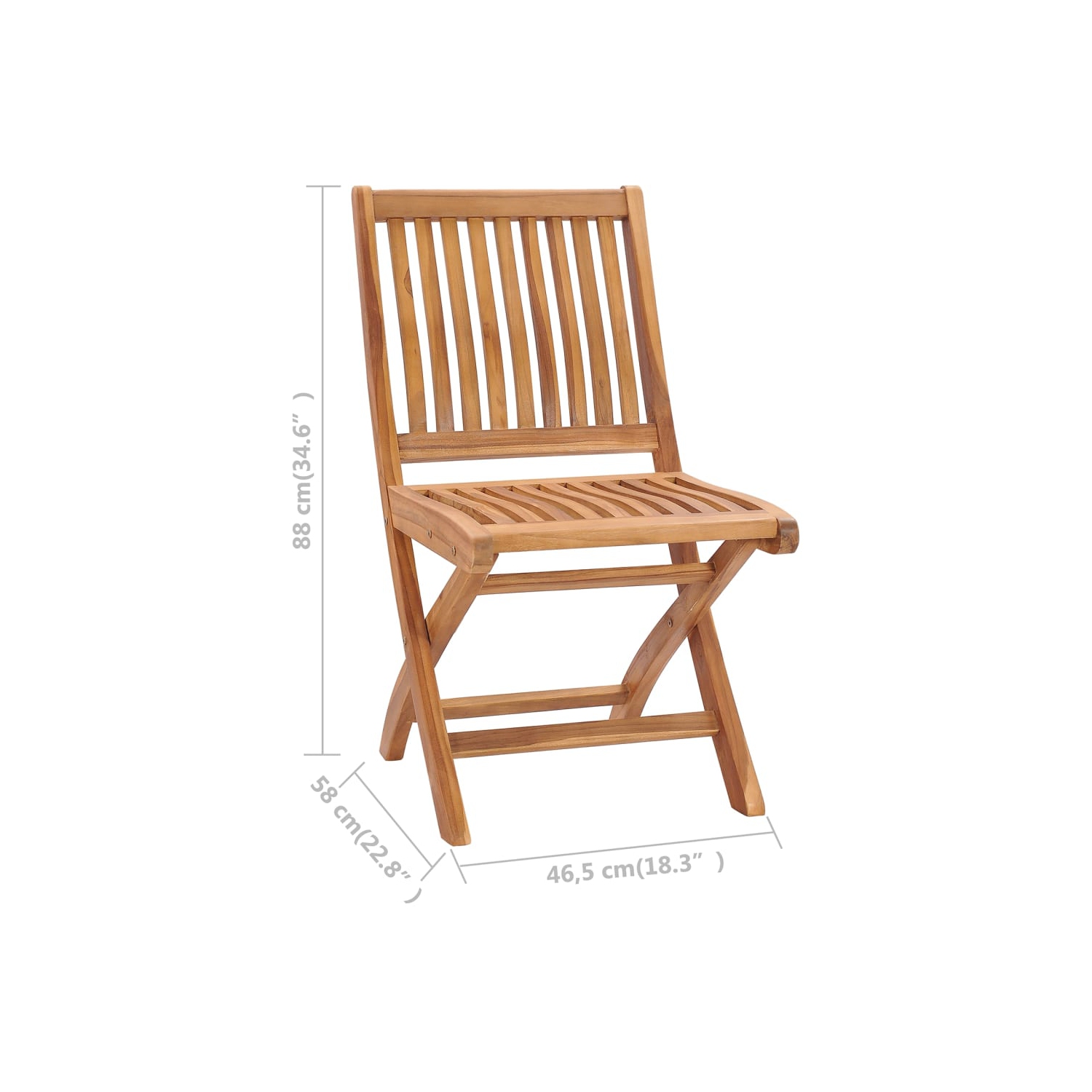 vidaXL Garden Chairs 2 pcs with Green Cushions Solid Teak Wood