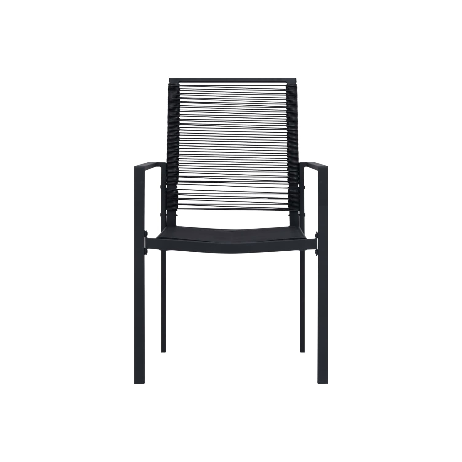 vidaXL Garden Chairs 4 pcs PVC Rattan Black