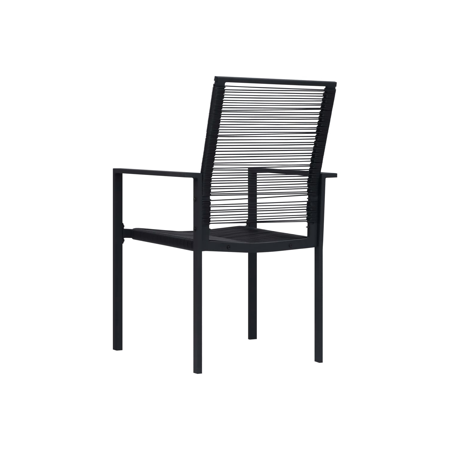 vidaXL Garden Chairs 4 pcs PVC Rattan Black