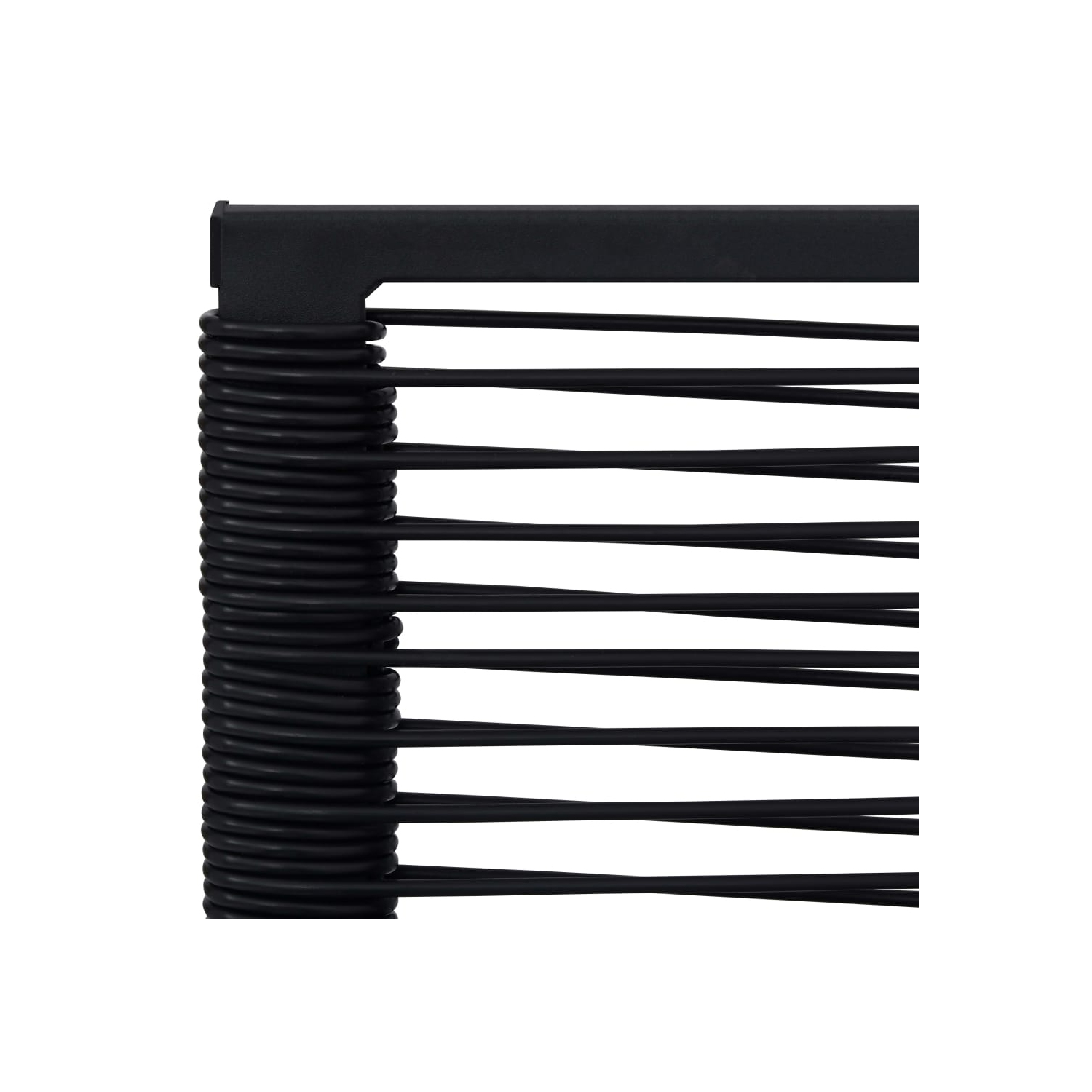 vidaXL Garden Chairs 4 pcs PVC Rattan Black