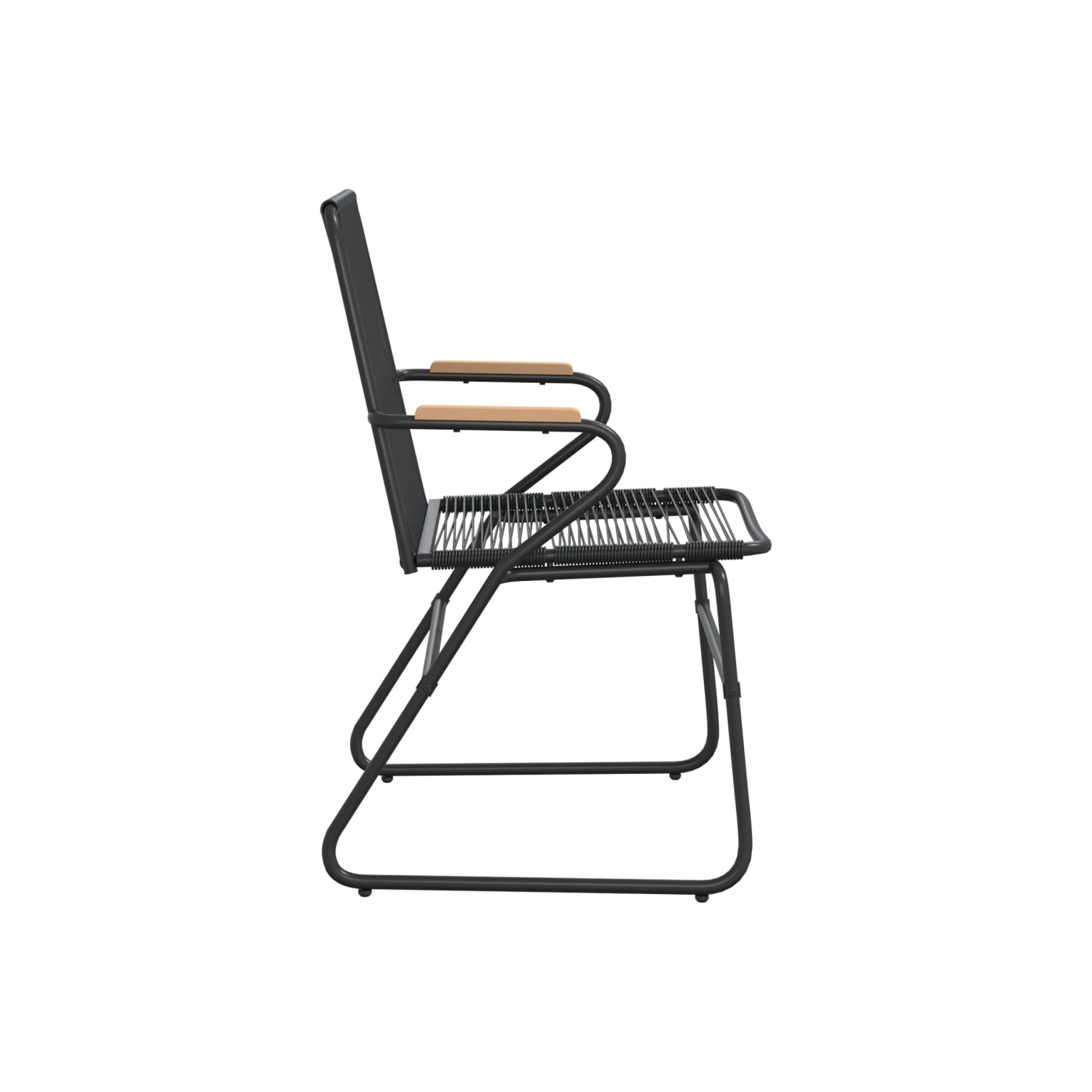 Chaises de jardin 4 pièces en rotin de PVC noir 58 x 59 x 85,5&nbsp;cm
