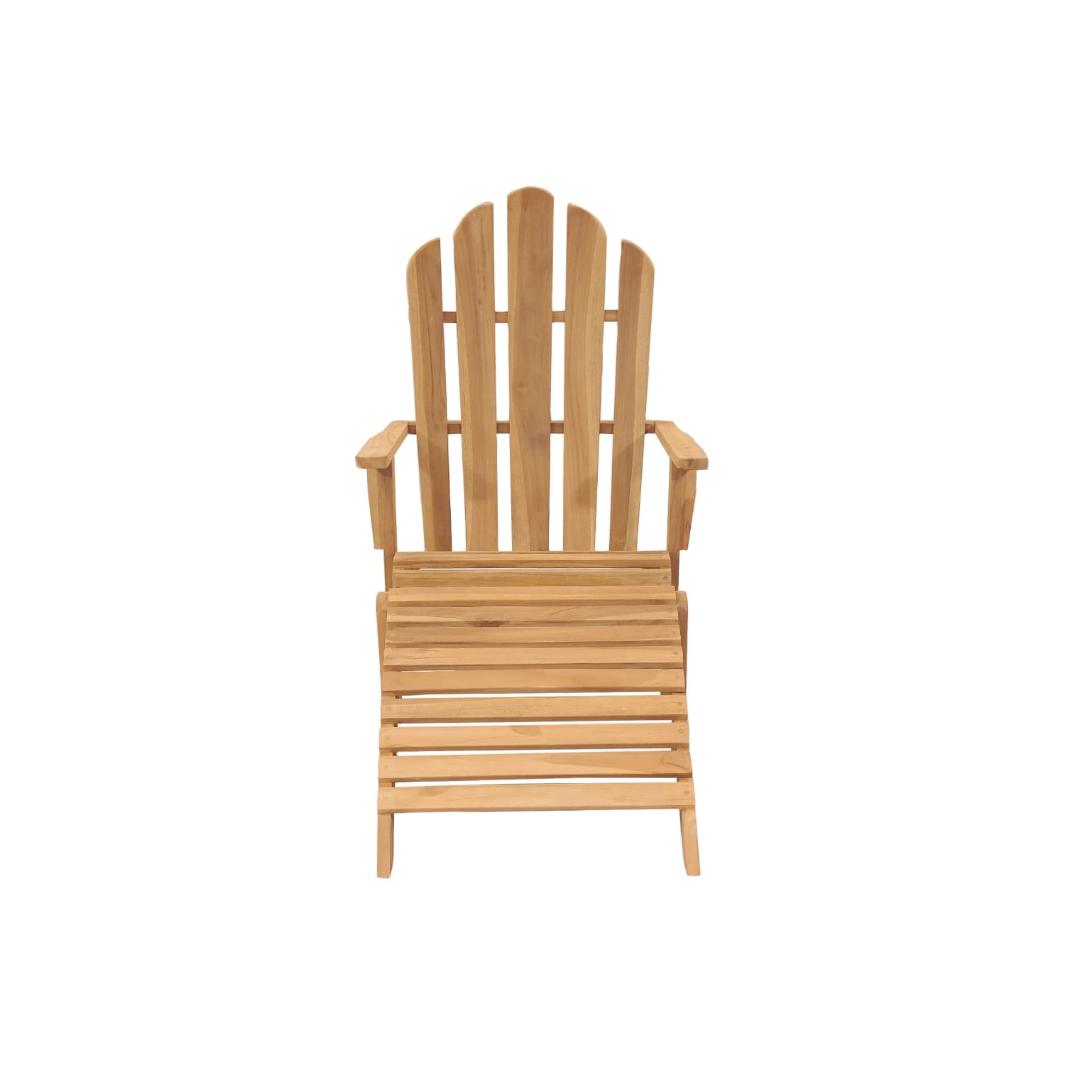 vidaXL Adirondack Chairs with Footrests 2 pcs Solid Wood Teak