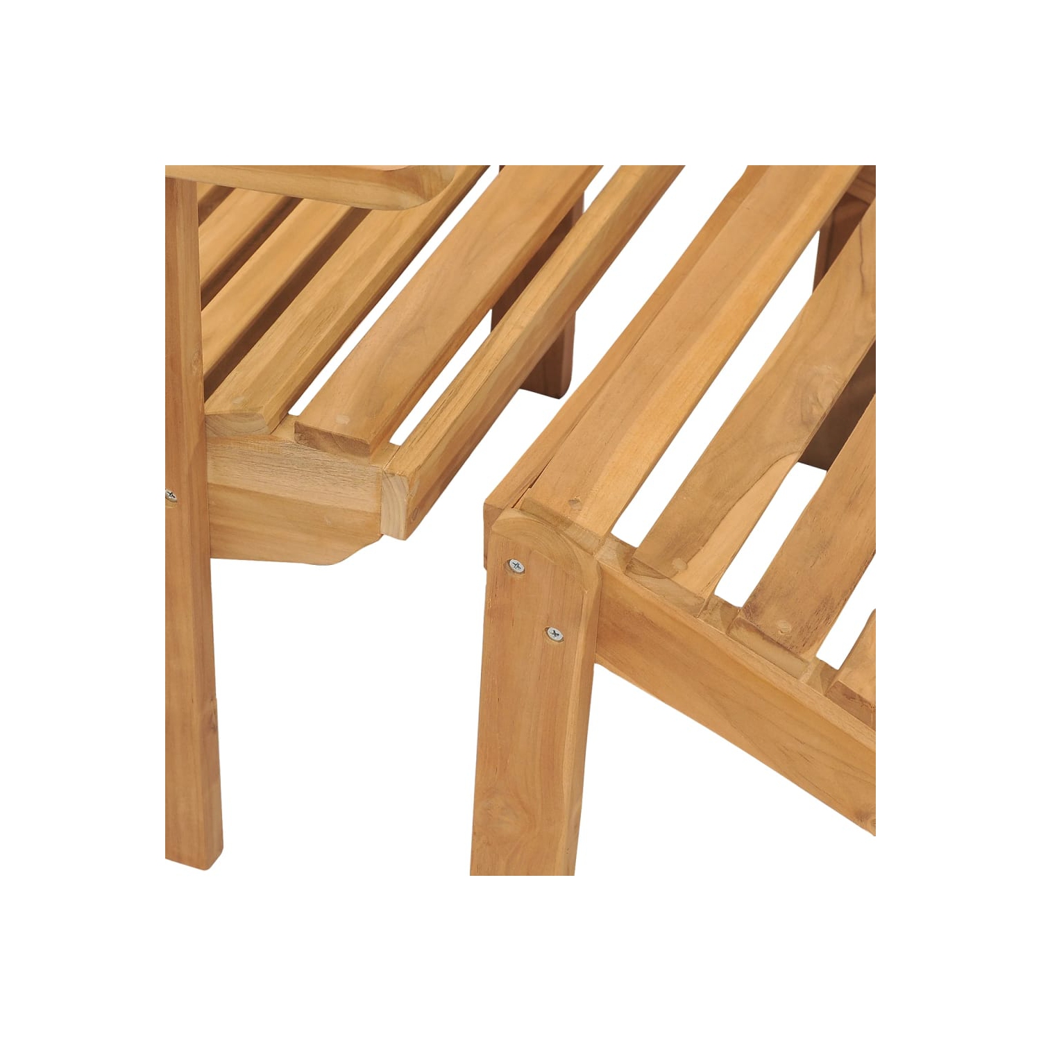 vidaXL Adirondack Chairs with Footrests 2 pcs Solid Wood Teak