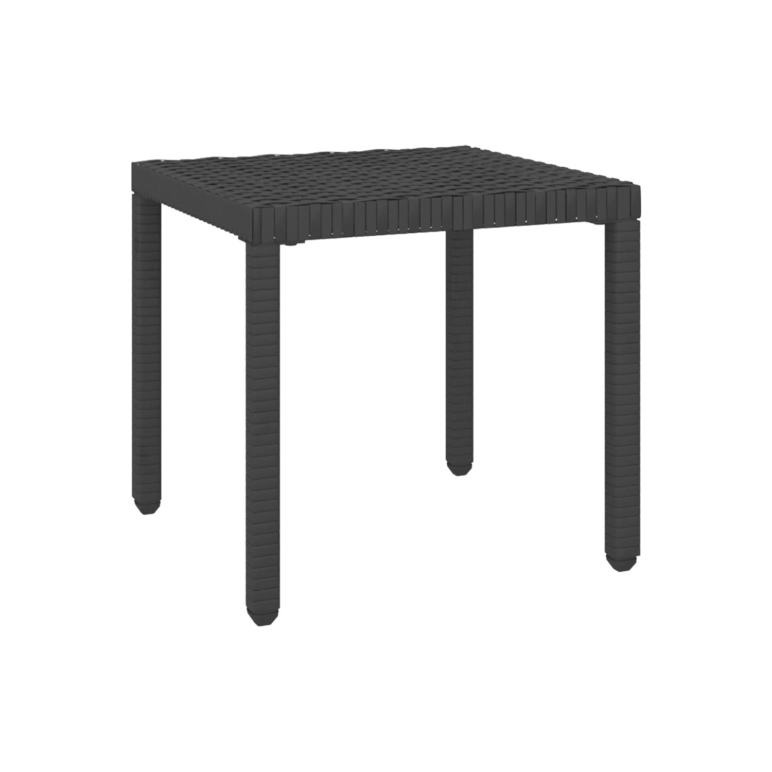 vidaXL Sun Loungers 2 pcs with Table Poly Rattan Black