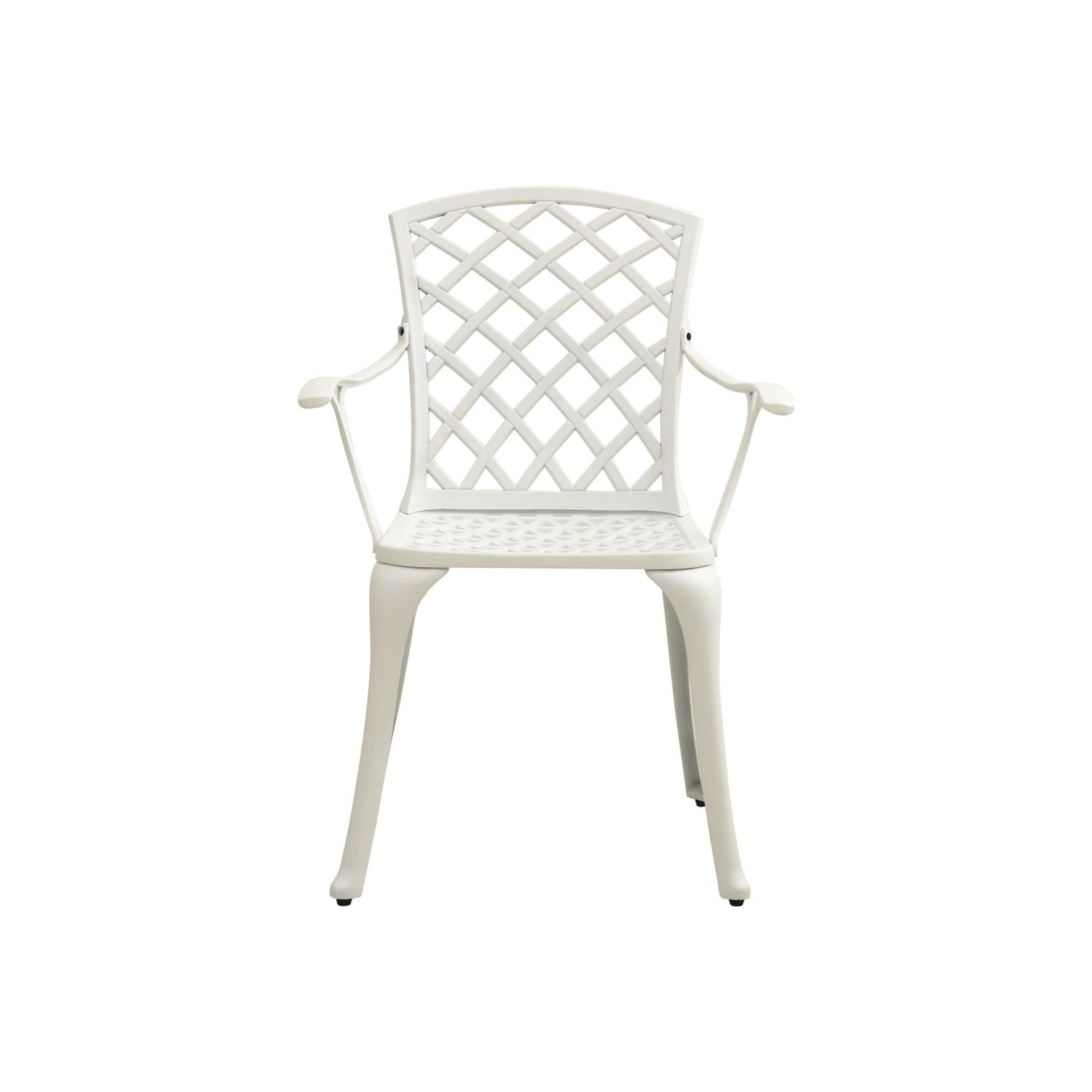 vidaXL Garden Chairs 2 pcs Cast Aluminium White