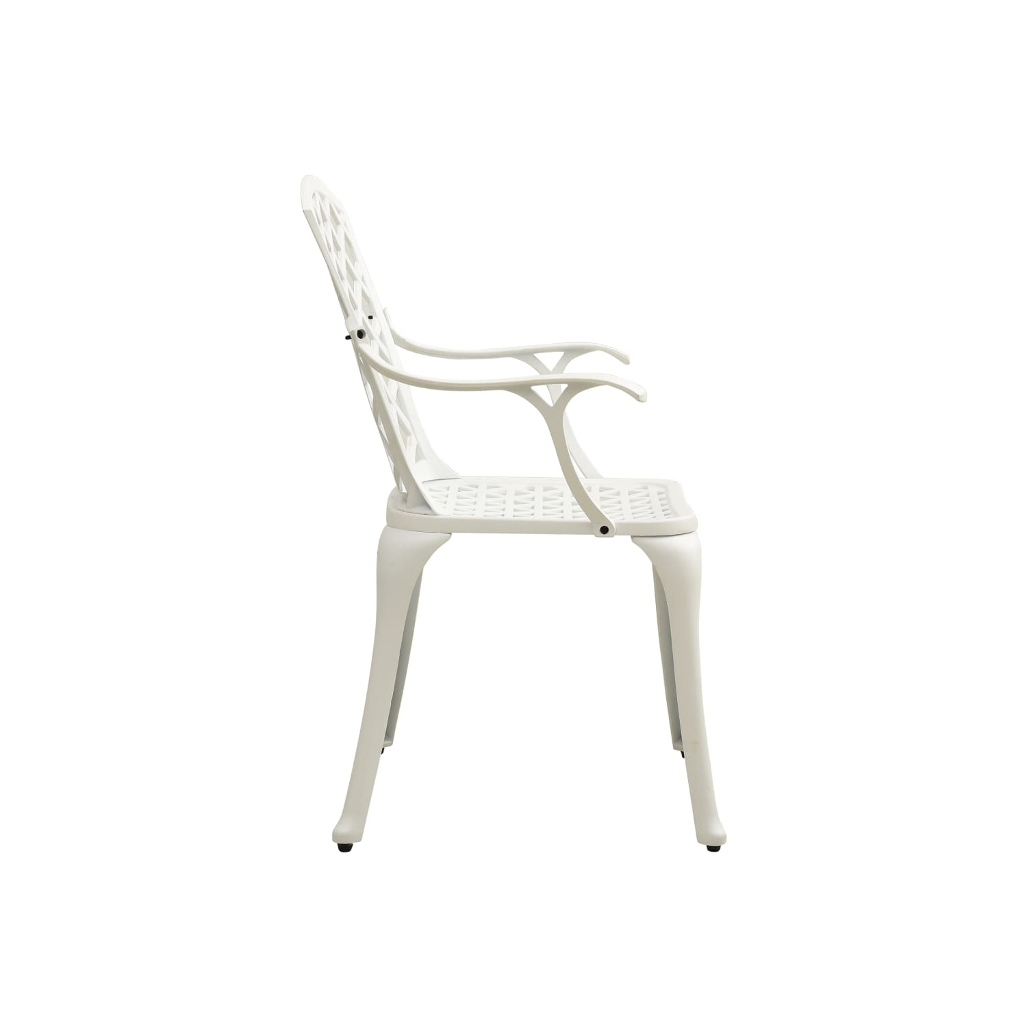 vidaXL Garden Chairs 2 pcs Cast Aluminium White