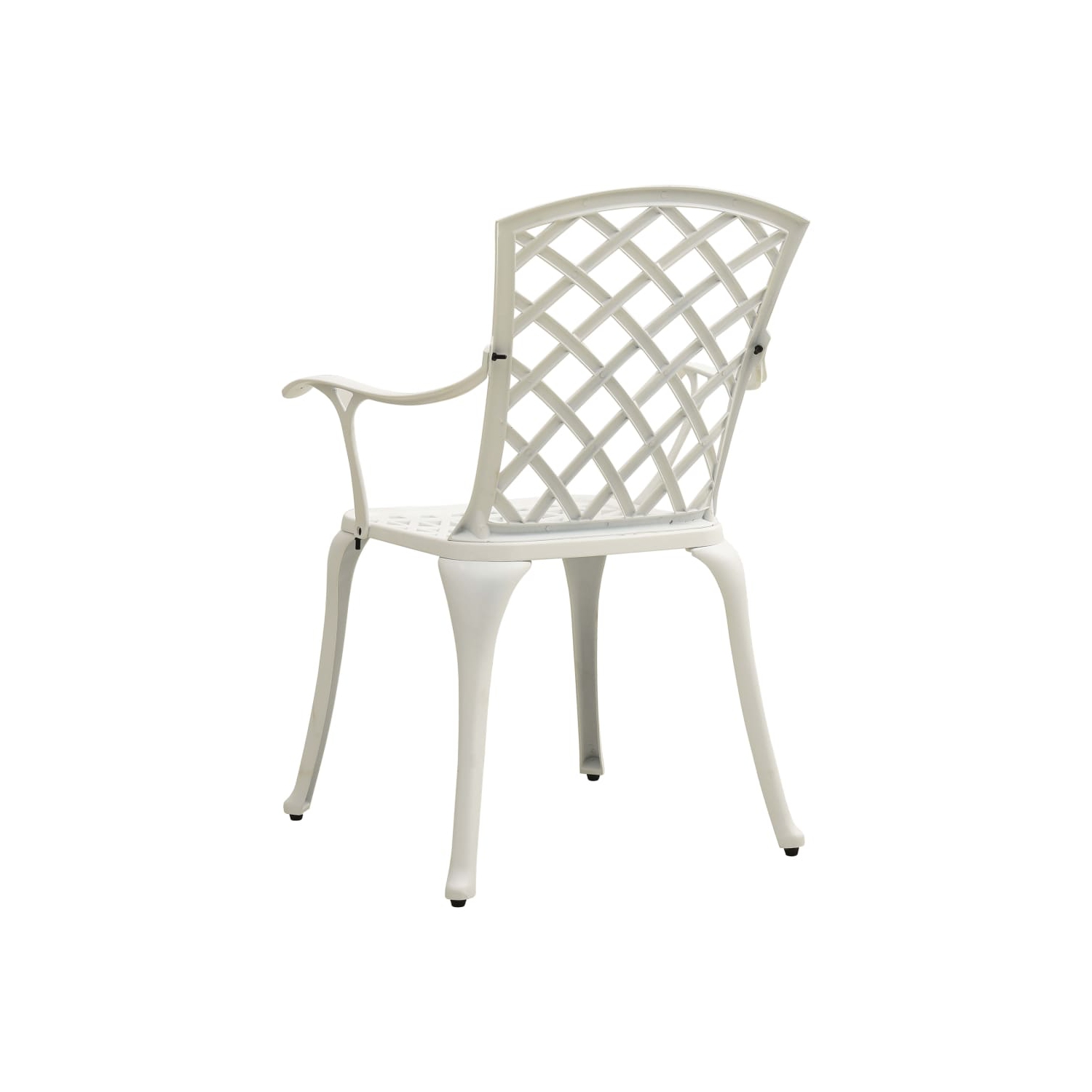 vidaXL Garden Chairs 2 pcs Cast Aluminium White