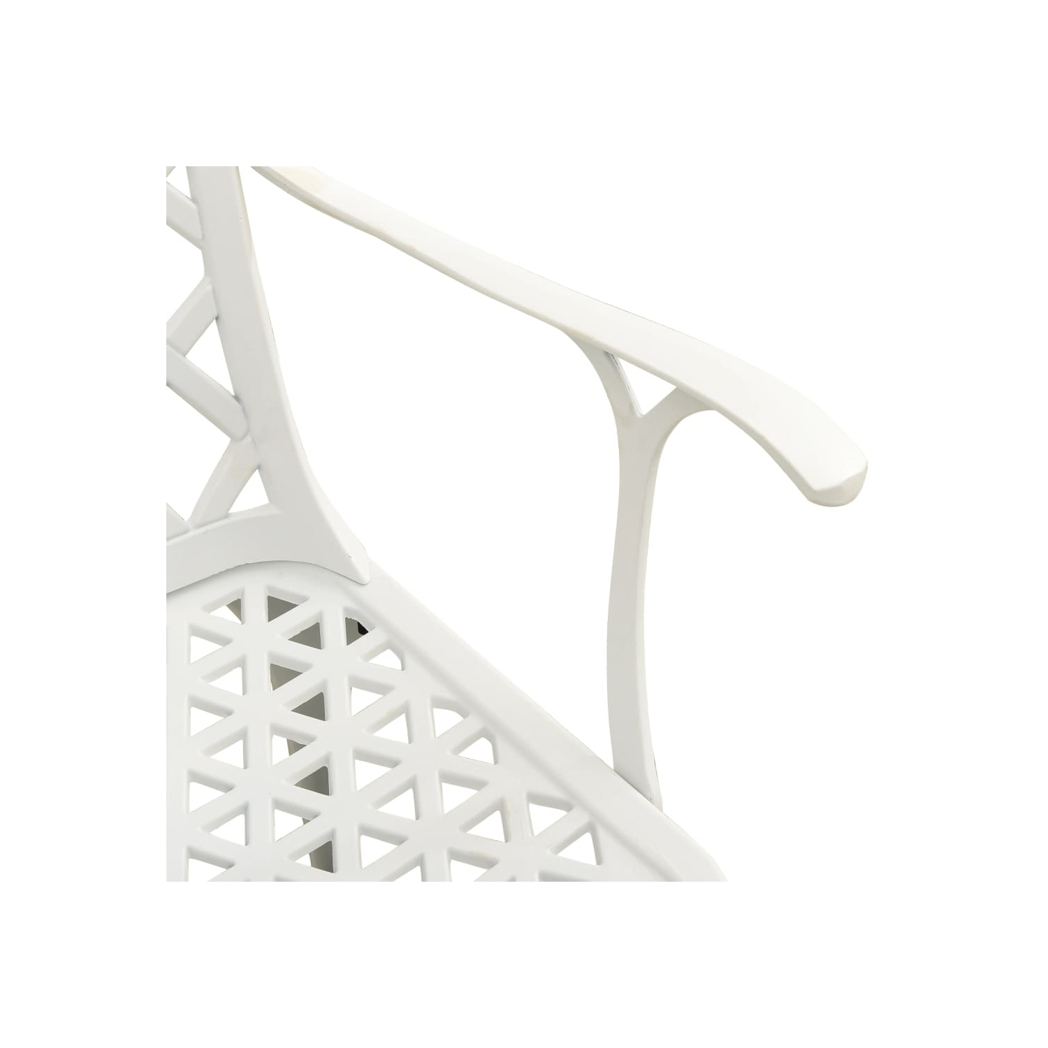 vidaXL Garden Chairs 2 pcs Cast Aluminium White