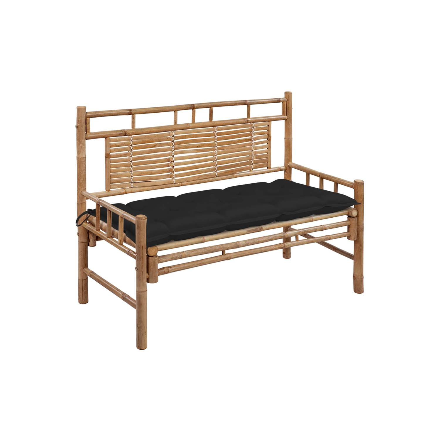vidaXL Garden Bench with Cushion 120 cm Bamboo