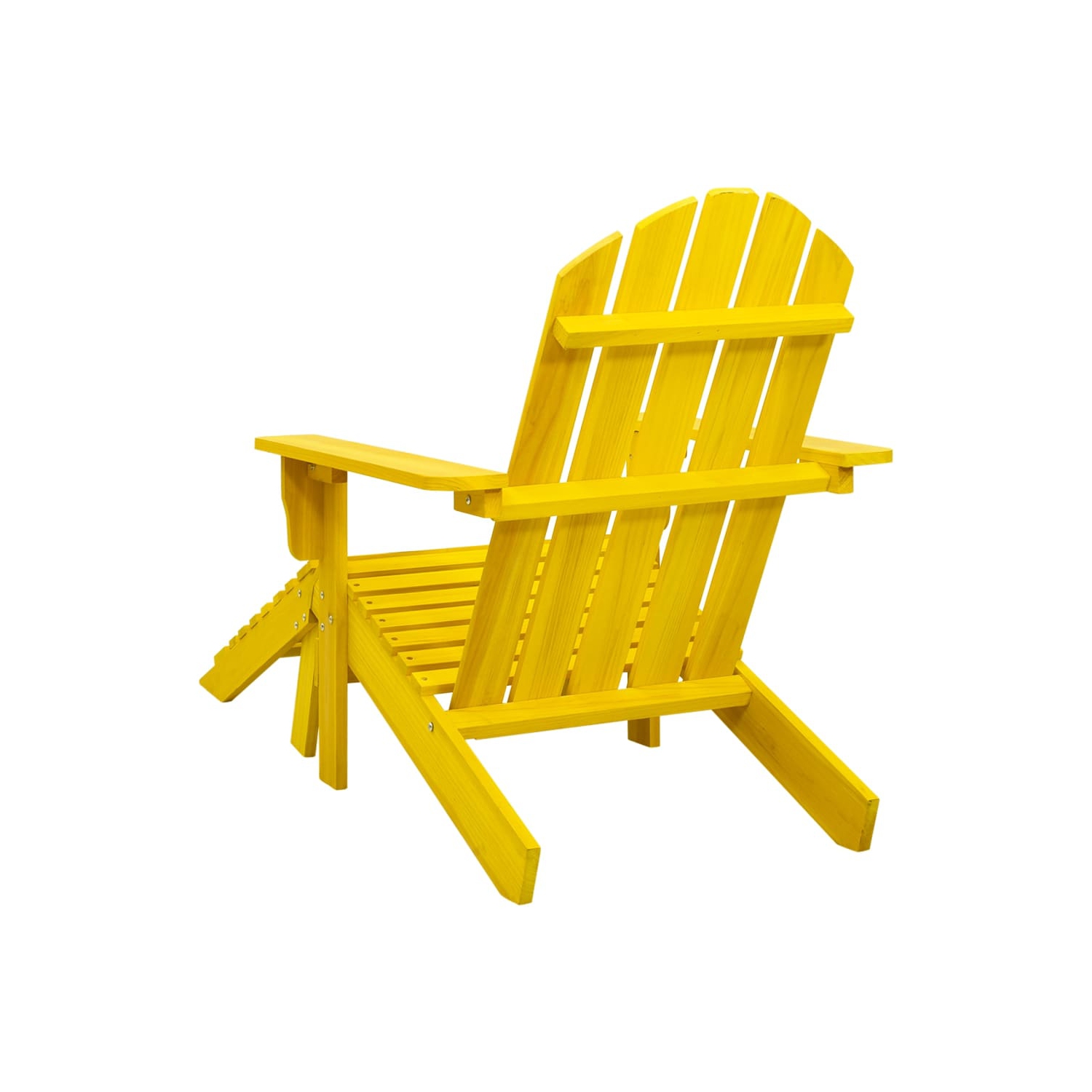 Fauteuil Adirondack Garden avec pouf en bois massif jaune de vidaXL