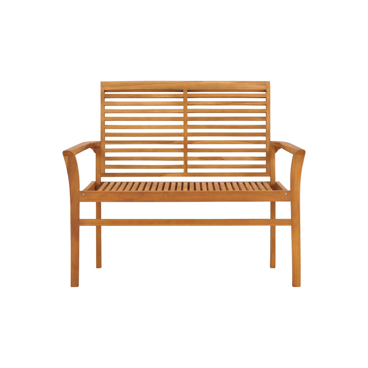 vidaXL Garden Bench with Cream White Cushion 112 cm Solid Teak Wood