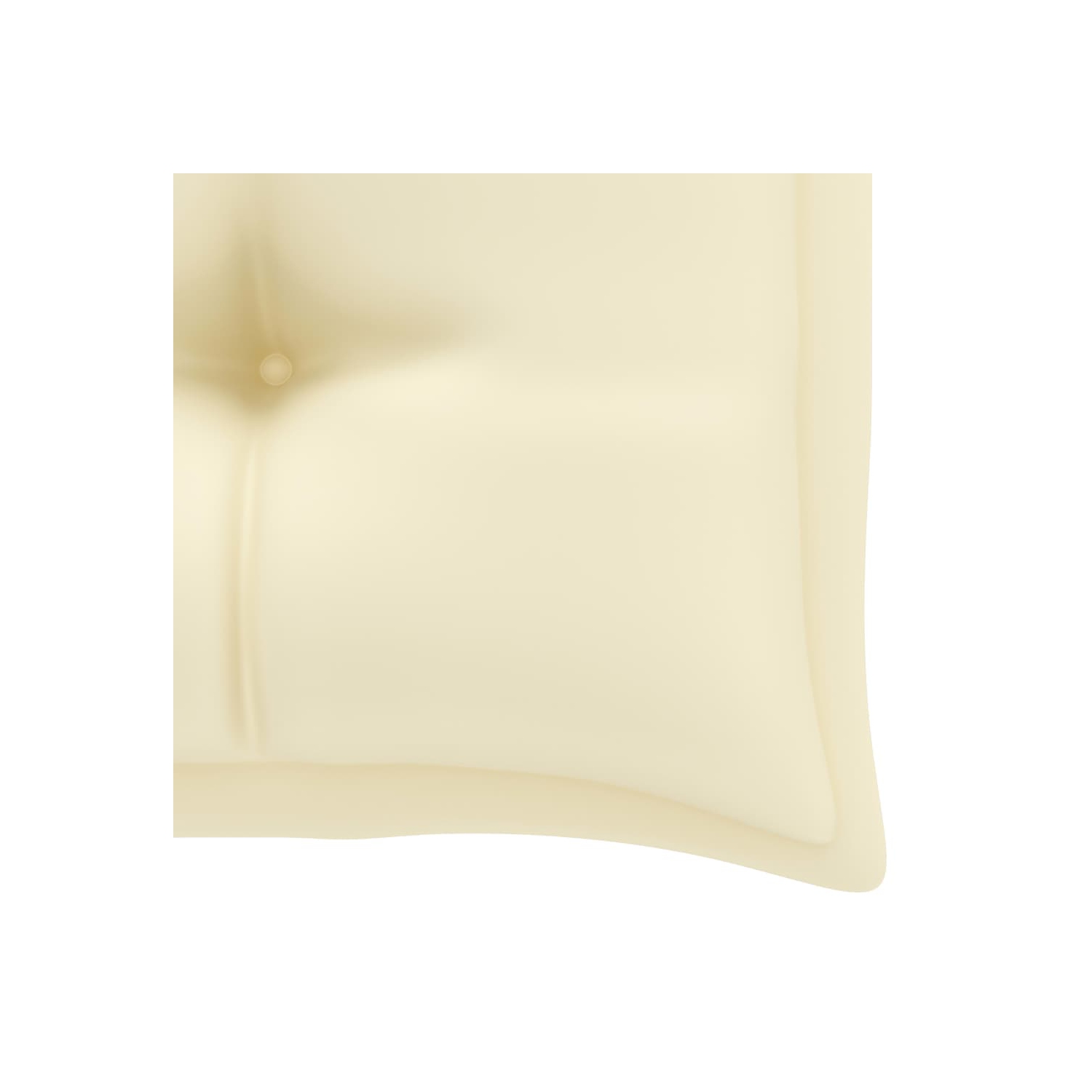 vidaXL Garden Bench with Cream White Cushion 112 cm Solid Teak Wood