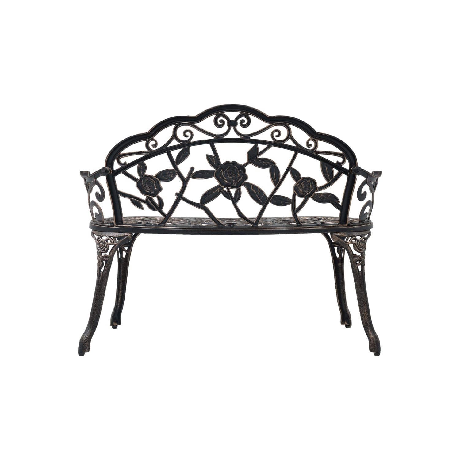 Banc bistro en aluminium moulé bronze 100&nbsp;cm de vidaXL