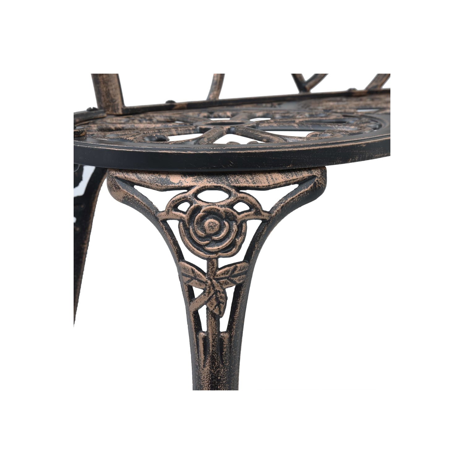 Banc bistro en aluminium moulé bronze 100&nbsp;cm de vidaXL