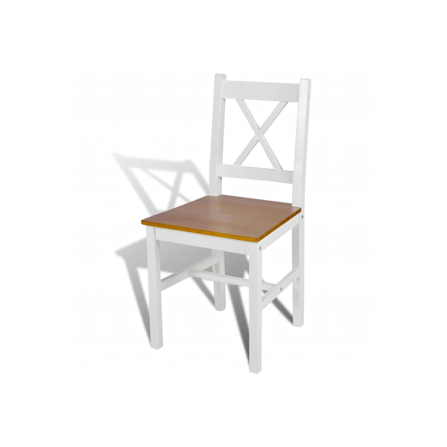vidaXL Dining Chairs 4 pcs White Pinewood