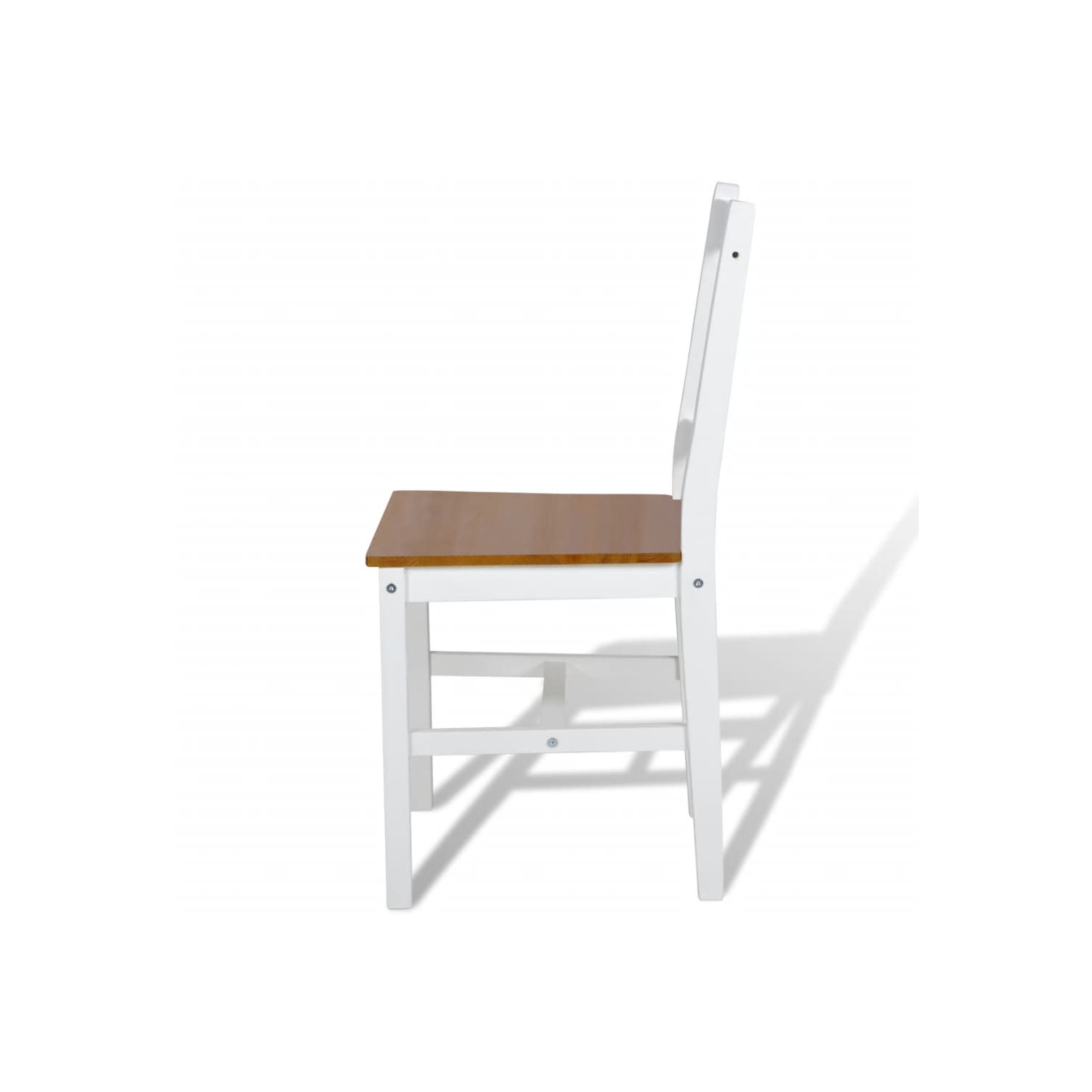vidaXL Dining Chairs 4 pcs White Pinewood