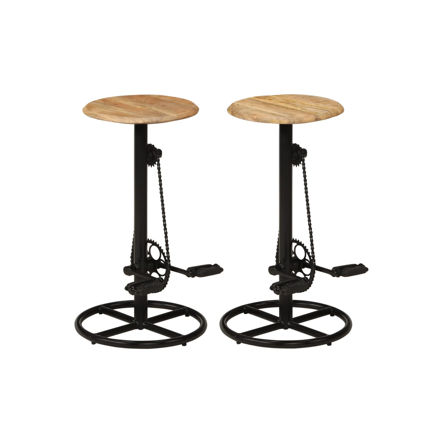 vidaXL Bar Chairs 2 pcs Solid Mango Wood