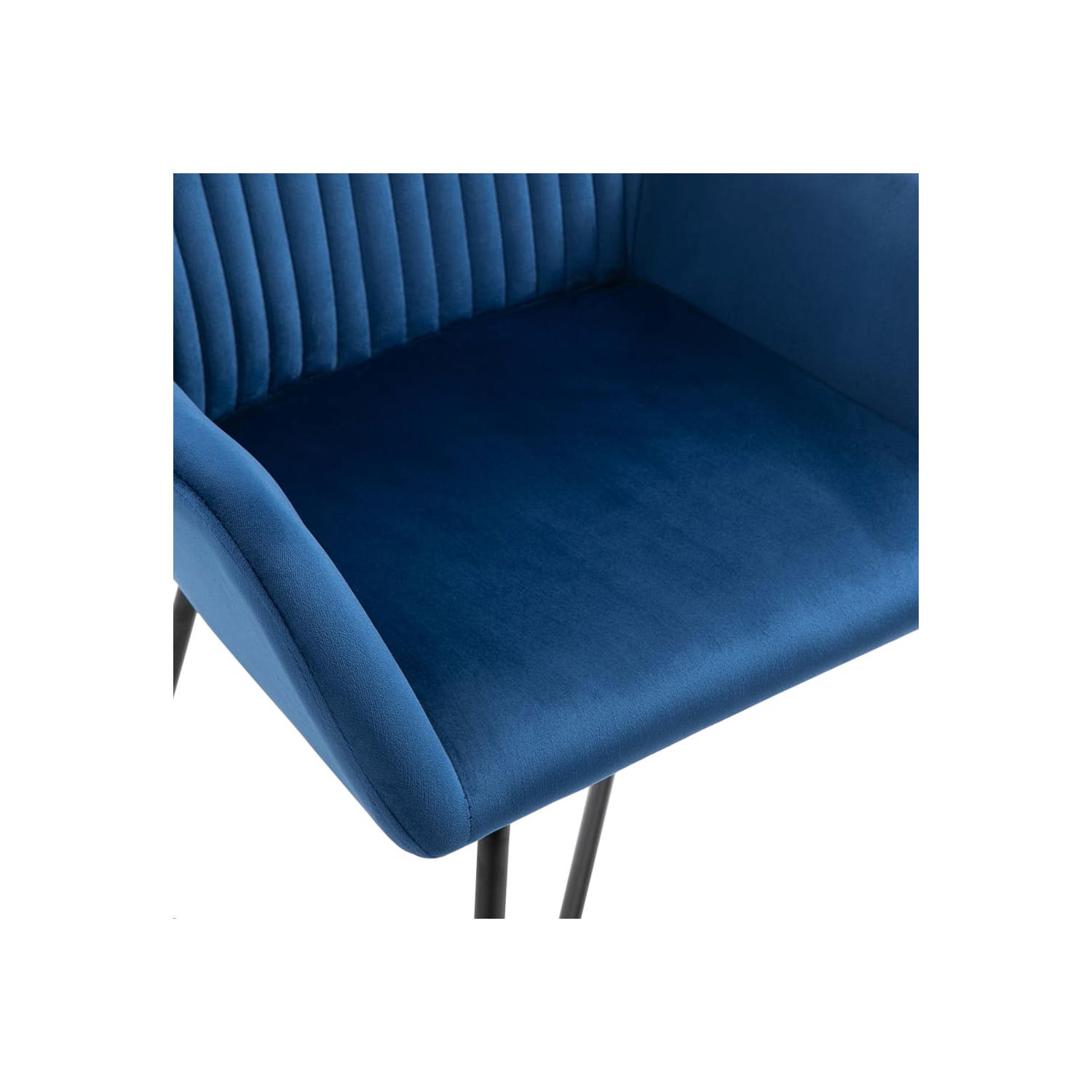 vidaXL Dining Chairs 4 pcs Blue Velvet