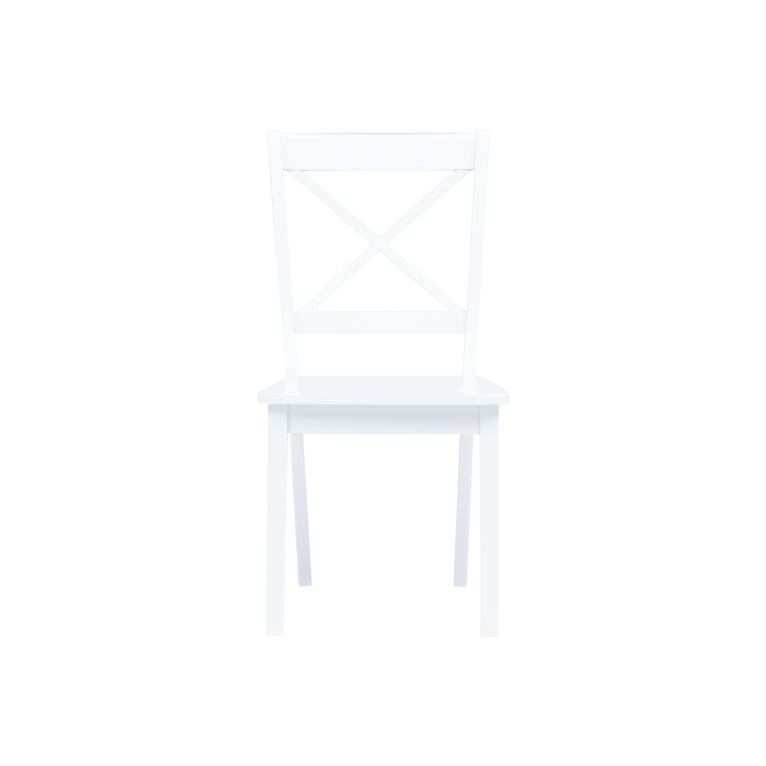 vidaXL Dining Chairs 2 pcs White Solid Rubber Wood
