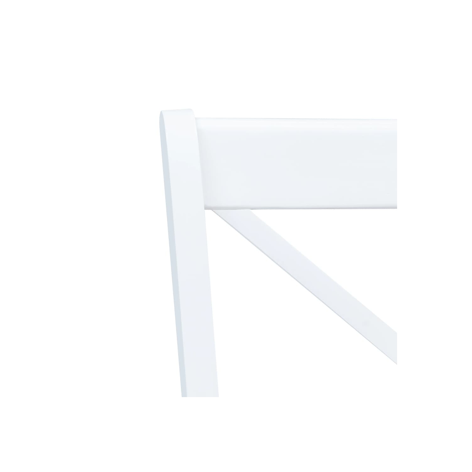 vidaXL Dining Chairs 2 pcs White and Light Wood Solid Rubber Wood