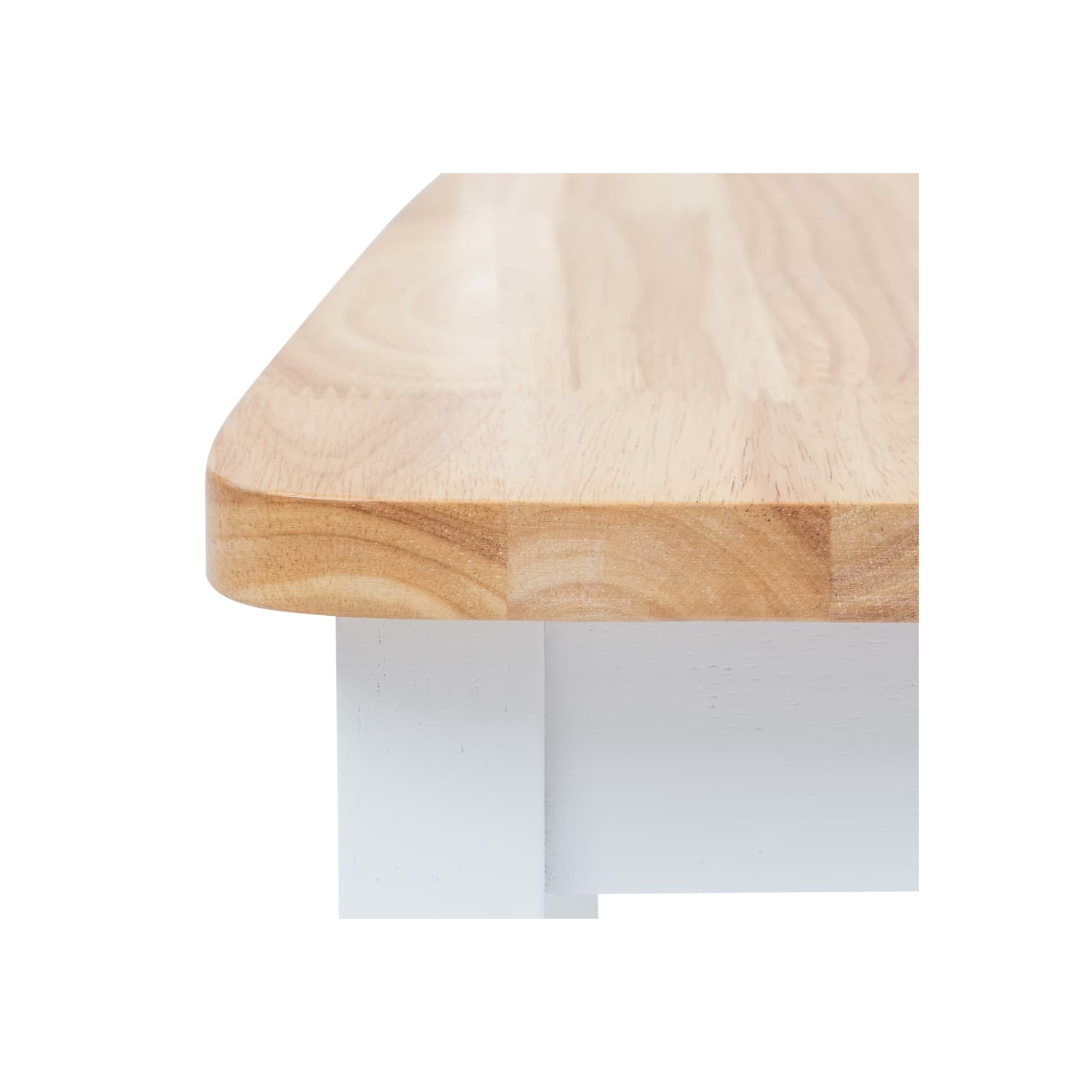 vidaXL Dining Chairs 2 pcs White and Light Wood Solid Rubber Wood