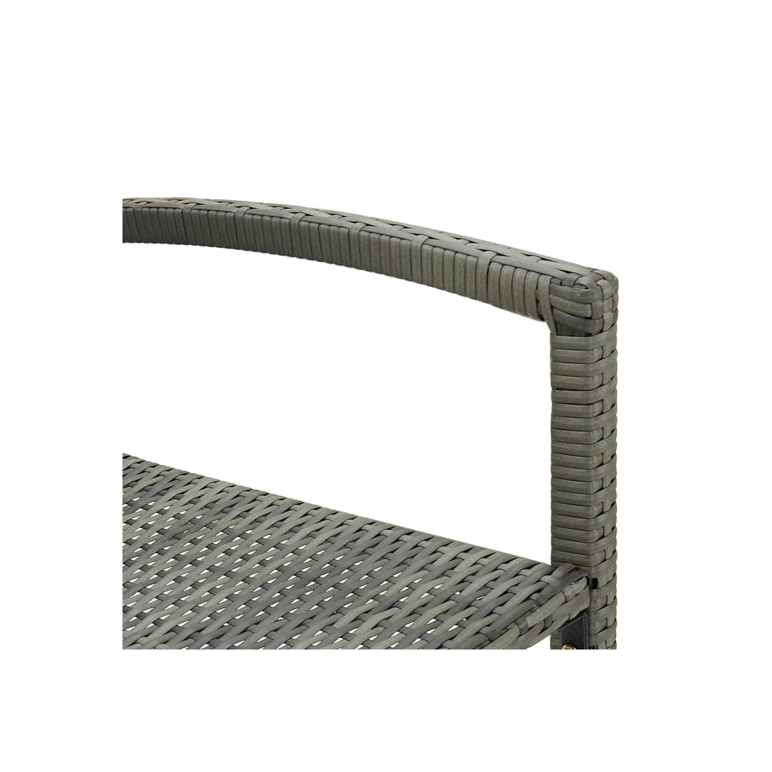 vidaXL Bar Stools 4 pcs Grey Poly Rattan