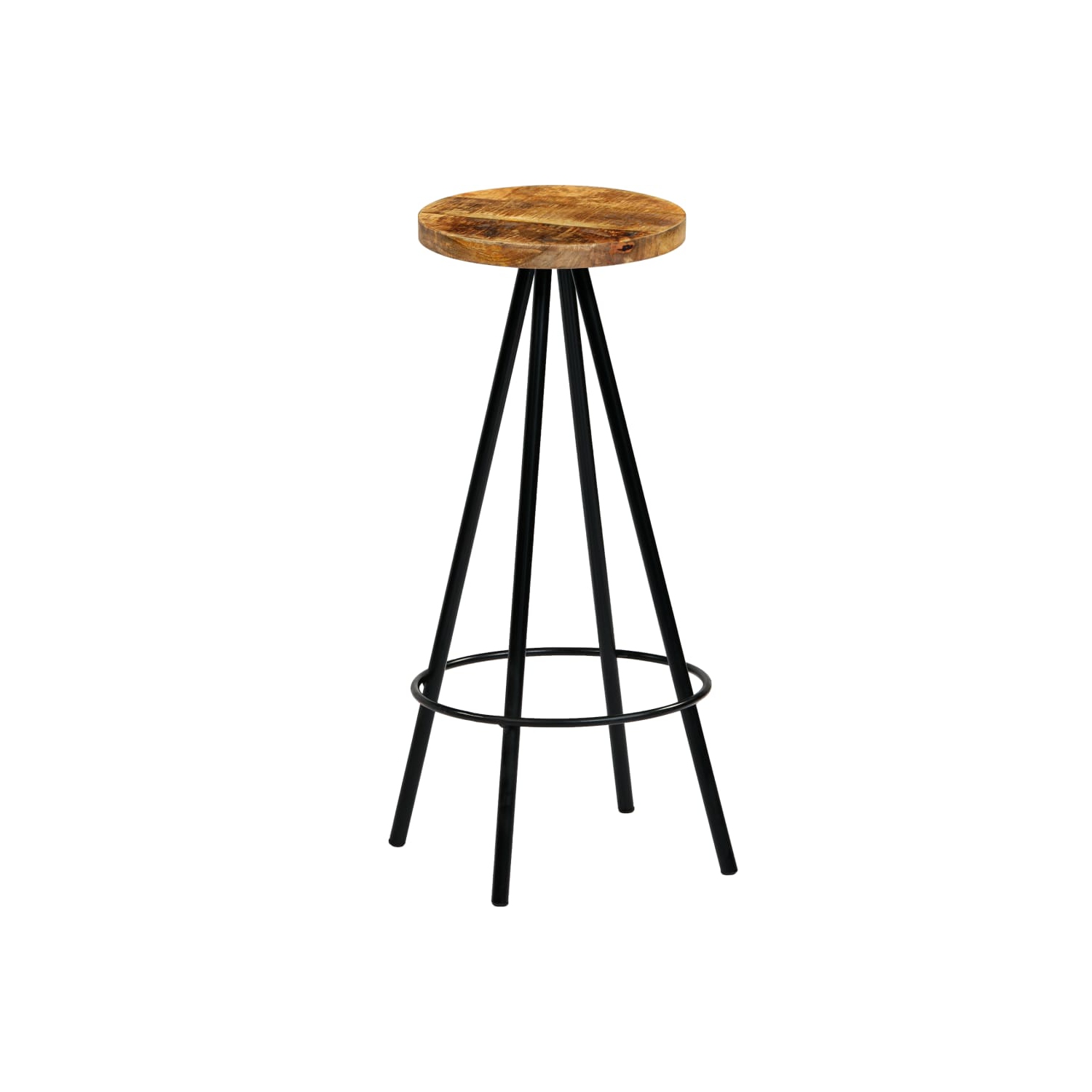 vidaXL Bar Stools 4 pcs Solid Mango Wood