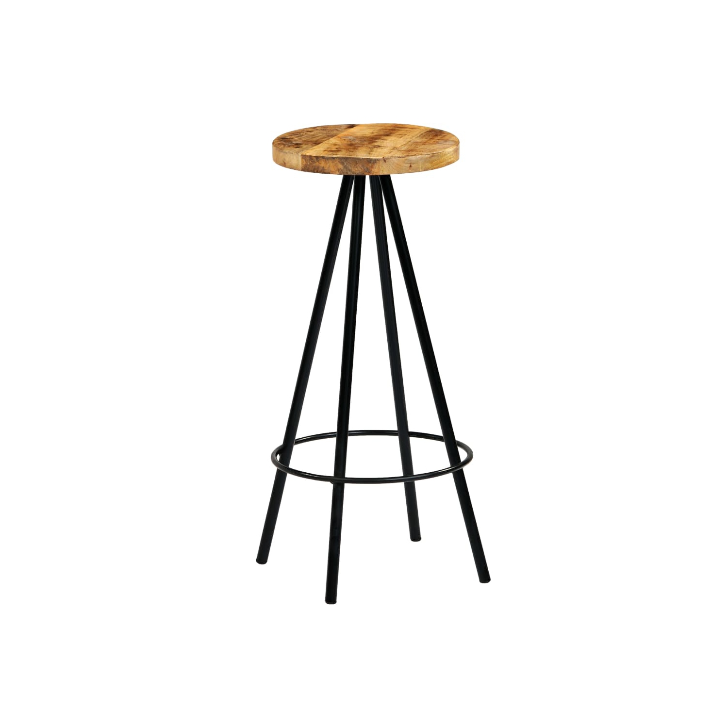 vidaXL Bar Stools 4 pcs Solid Mango Wood