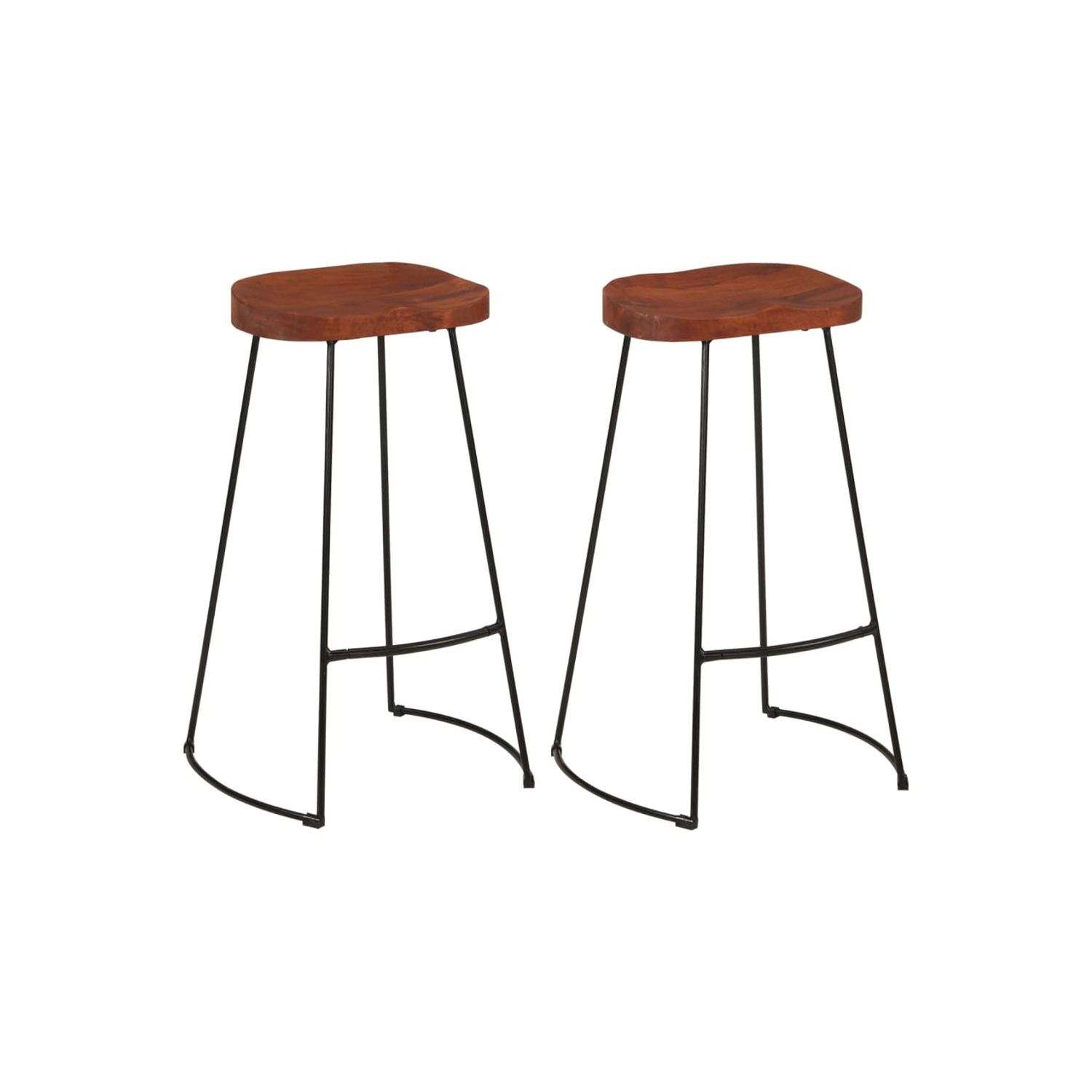 vidaXL Gavin Bar Stools 2 pcs 50x40x78 cm Solid Wood Mango