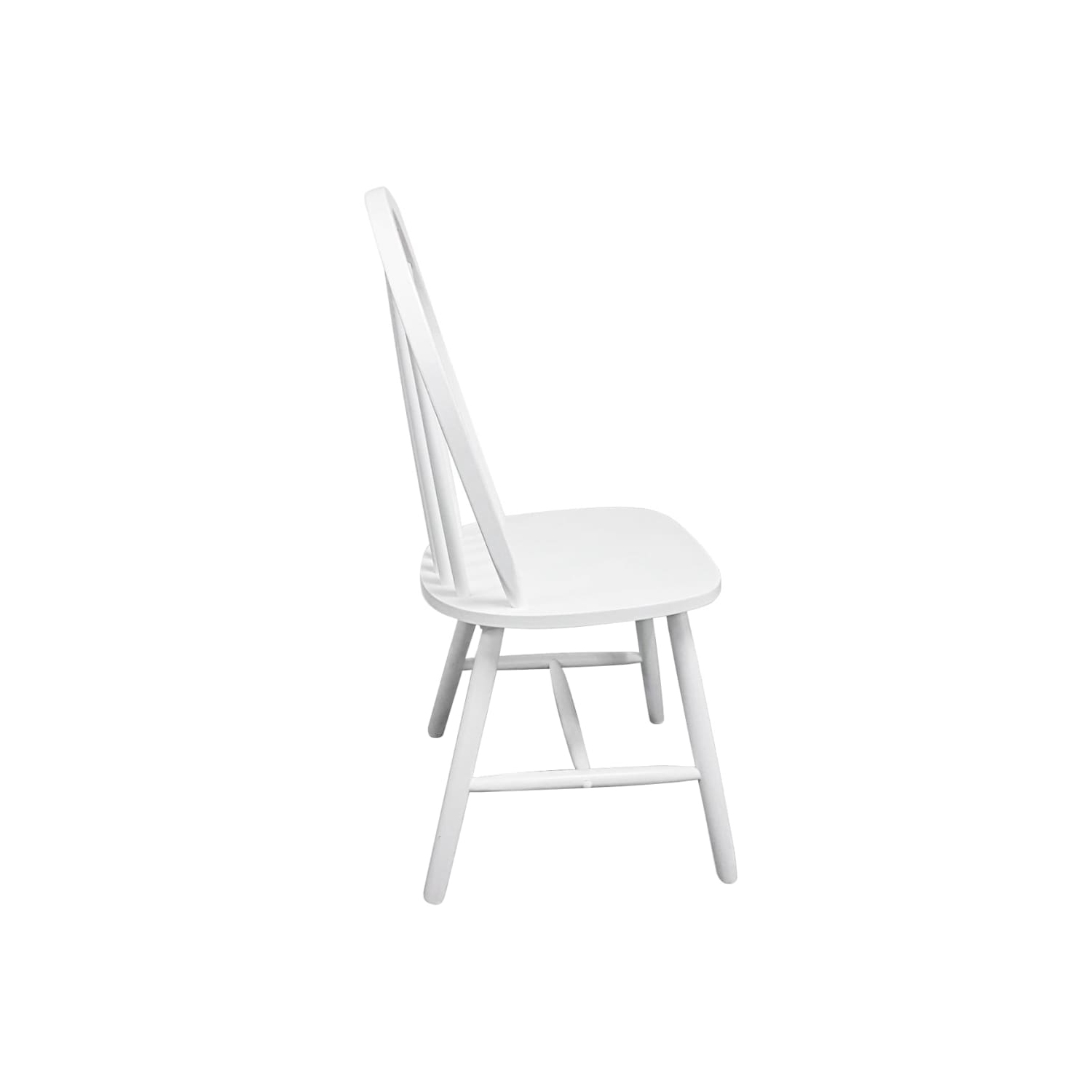 Chaises de salle à manger 2 pièces en caoutchouc blanc massif