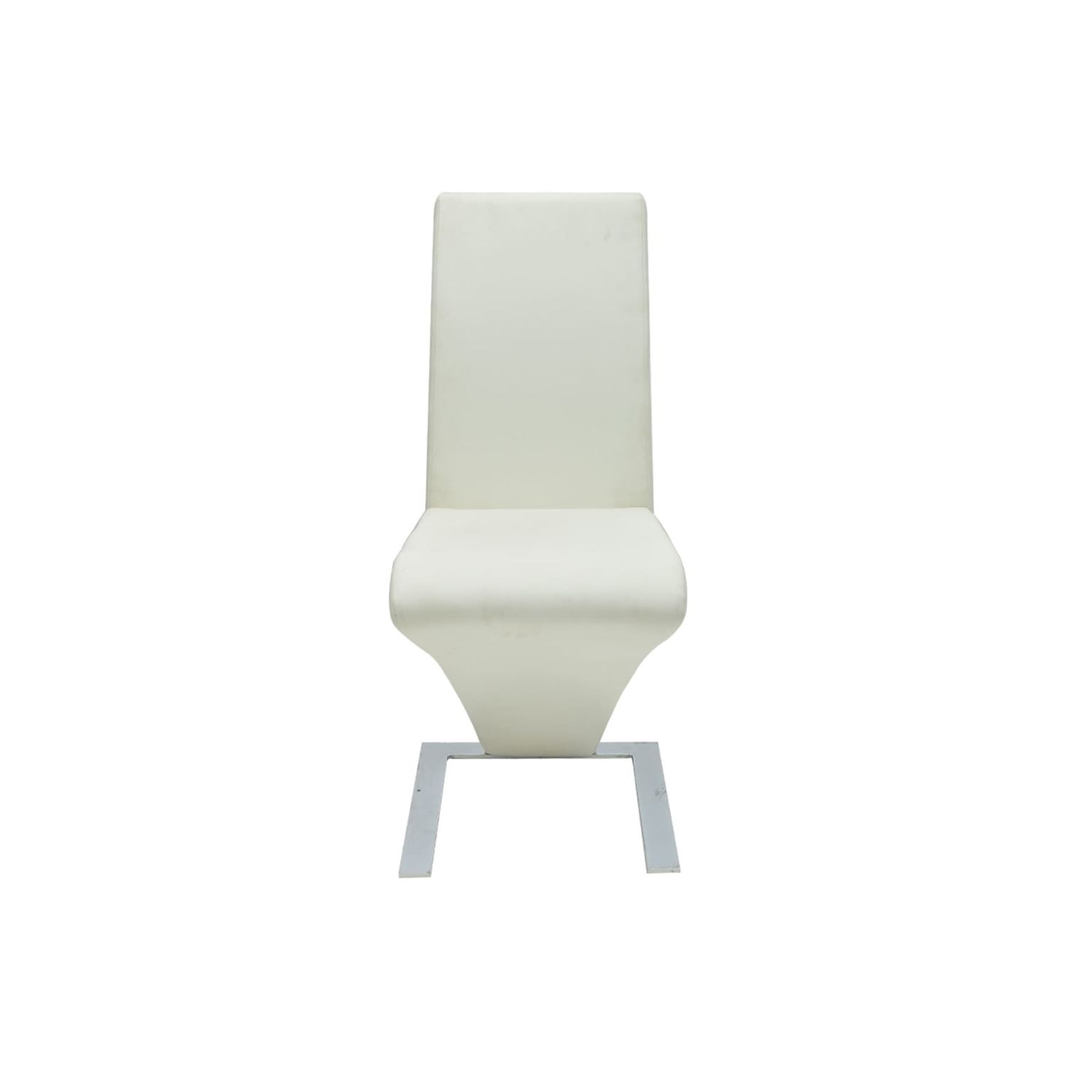 vidaXL Dining Chairs 2 pcs White Faux Leather