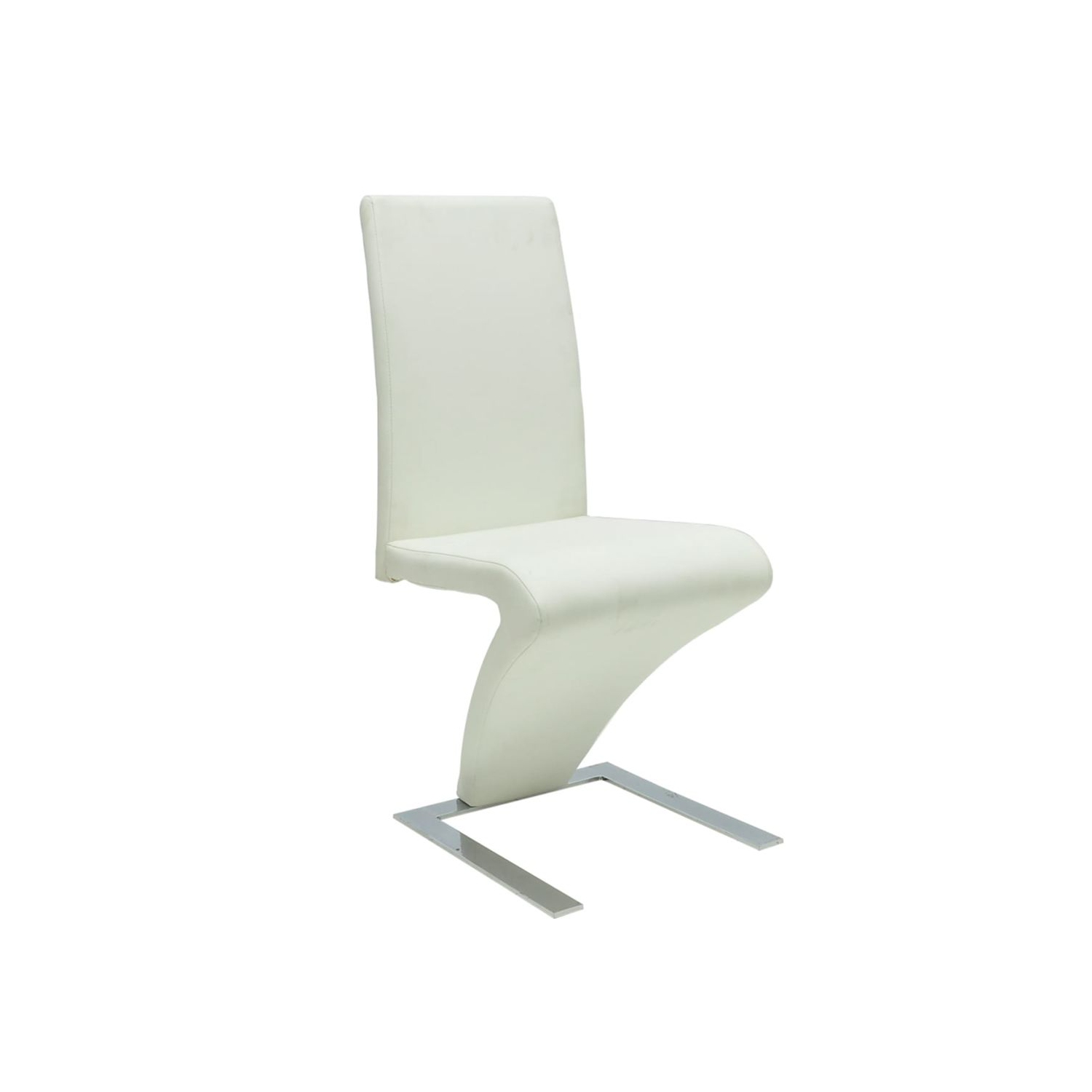 vidaXL Dining Chairs 2 pcs White Faux Leather
