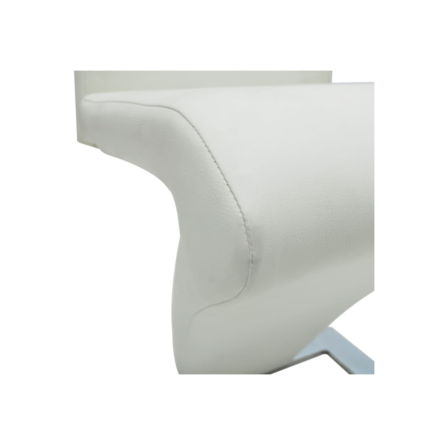 vidaXL Dining Chairs 2 pcs White Faux Leather