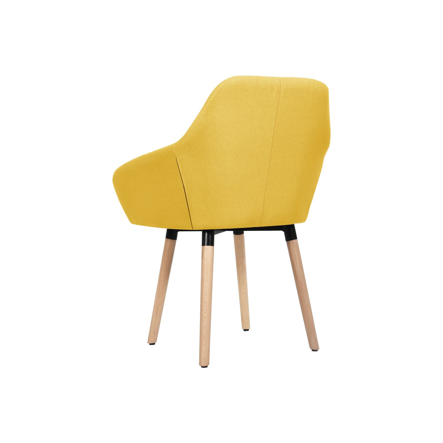 vidaXL Dining Chairs 2 pcs Yellow Fabric