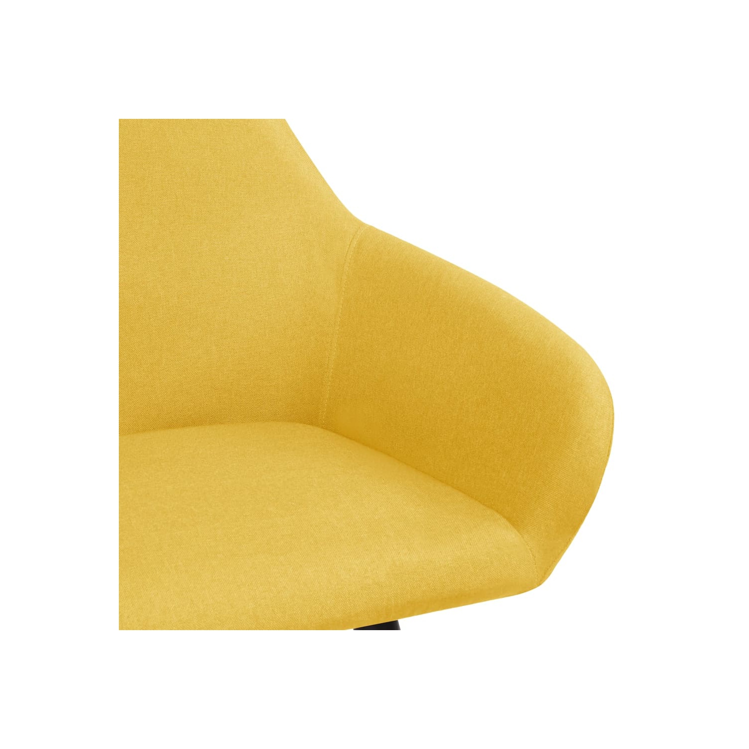 vidaXL Dining Chairs 2 pcs Yellow Fabric