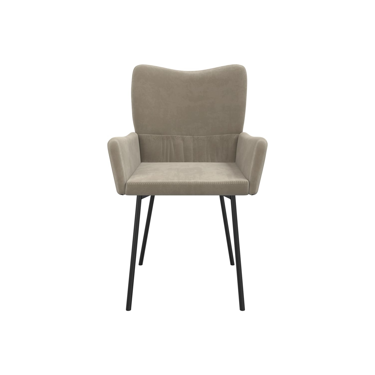 vidaXL Dining Chairs 2 pcs Light Grey Velvet
