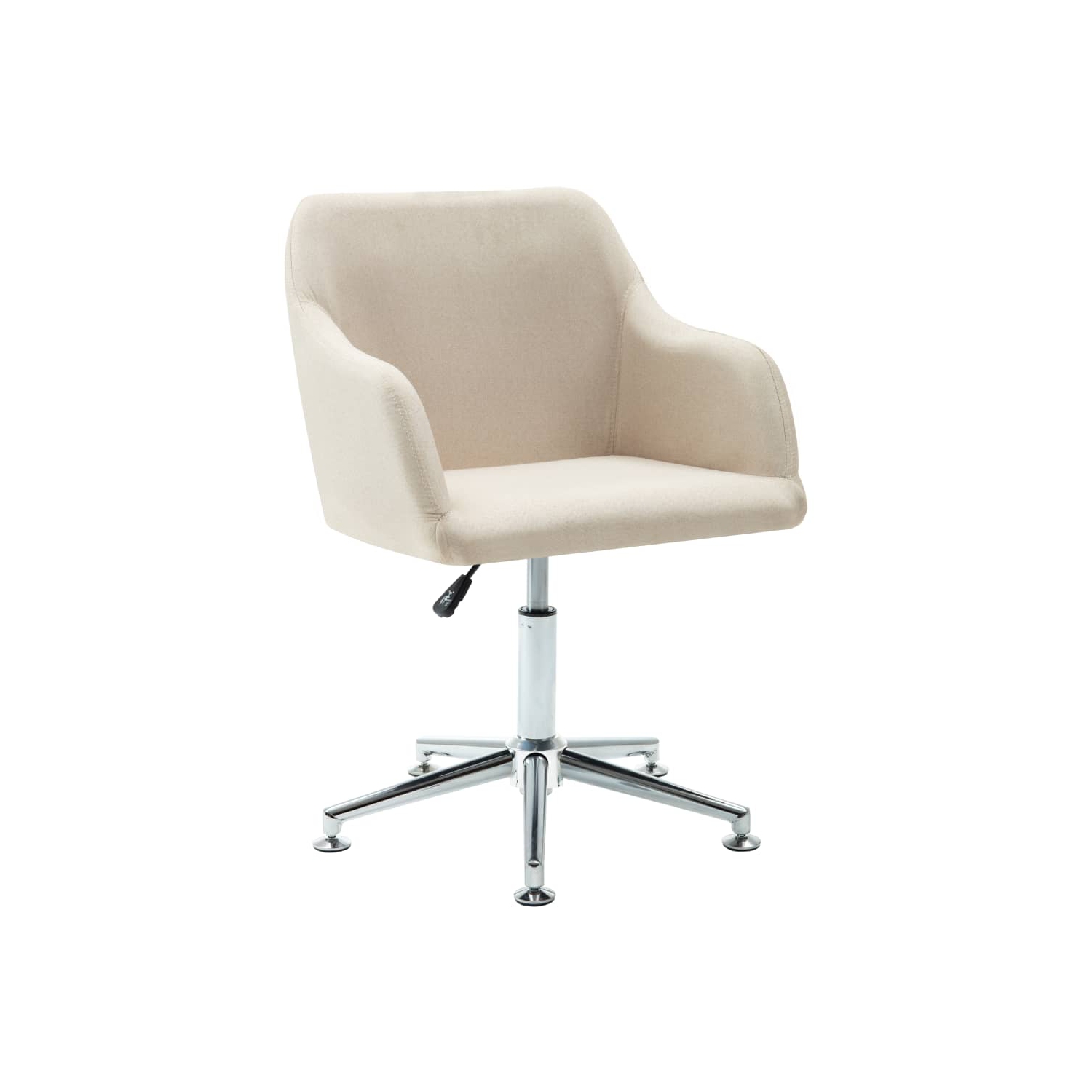 vidaXL Swivel Dining Chairs 2 pcs Cream Fabric