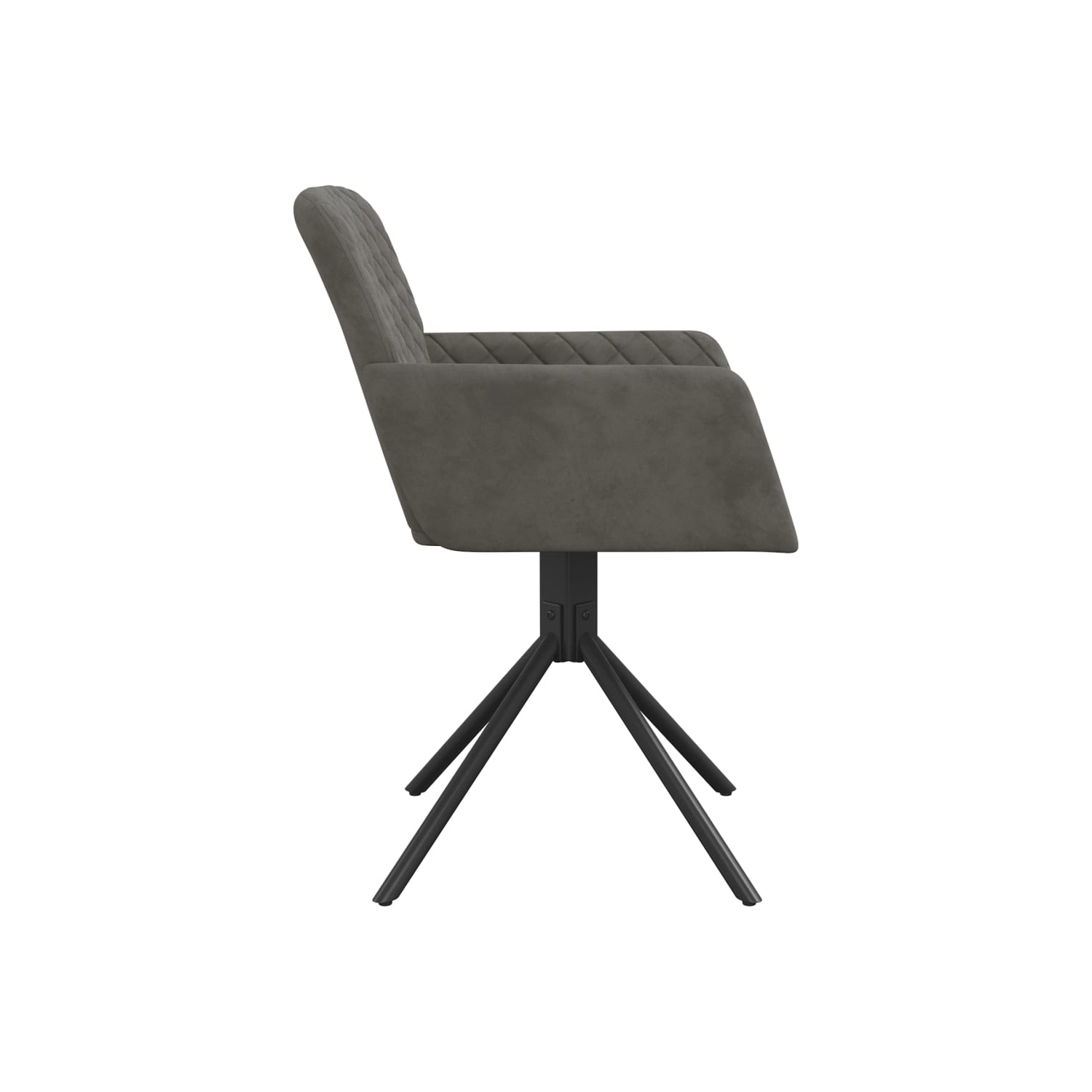 Chaises de salle à manger pivotantes vidaXL 2 pièces velours gris foncé