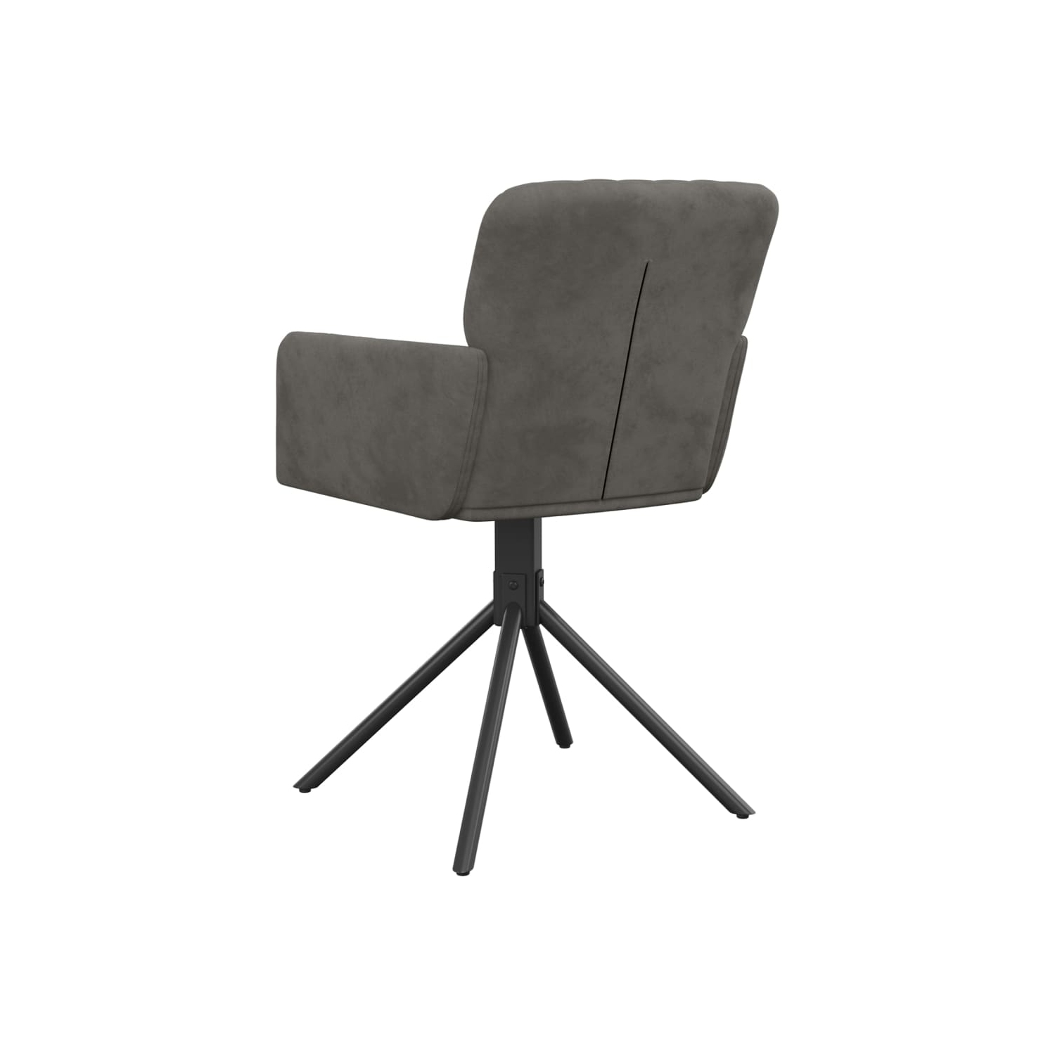 Chaises de salle à manger pivotantes vidaXL 2 pièces velours gris foncé