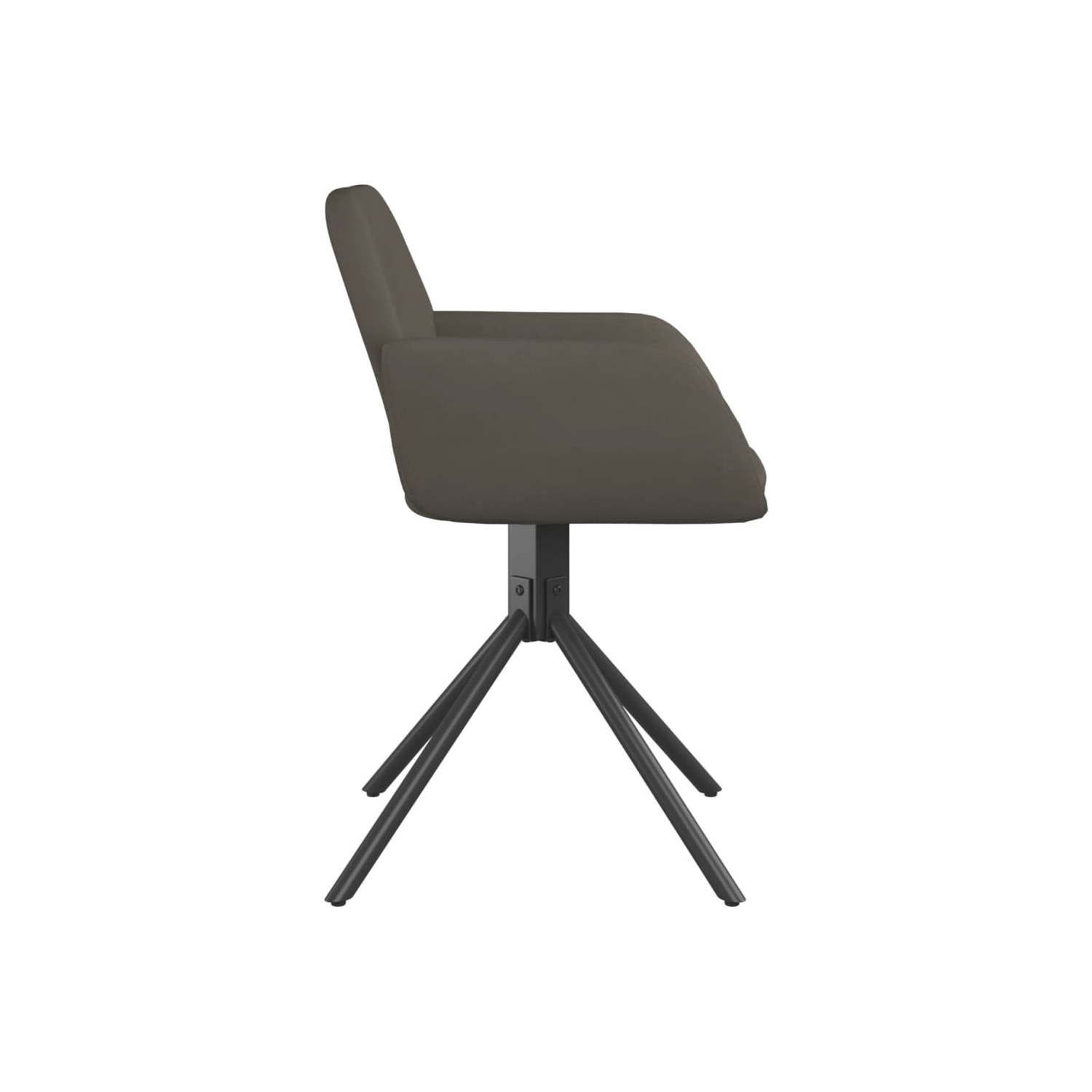 Chaises de salle à manger pivotantes vidaXL 2 pièces velours gris foncé